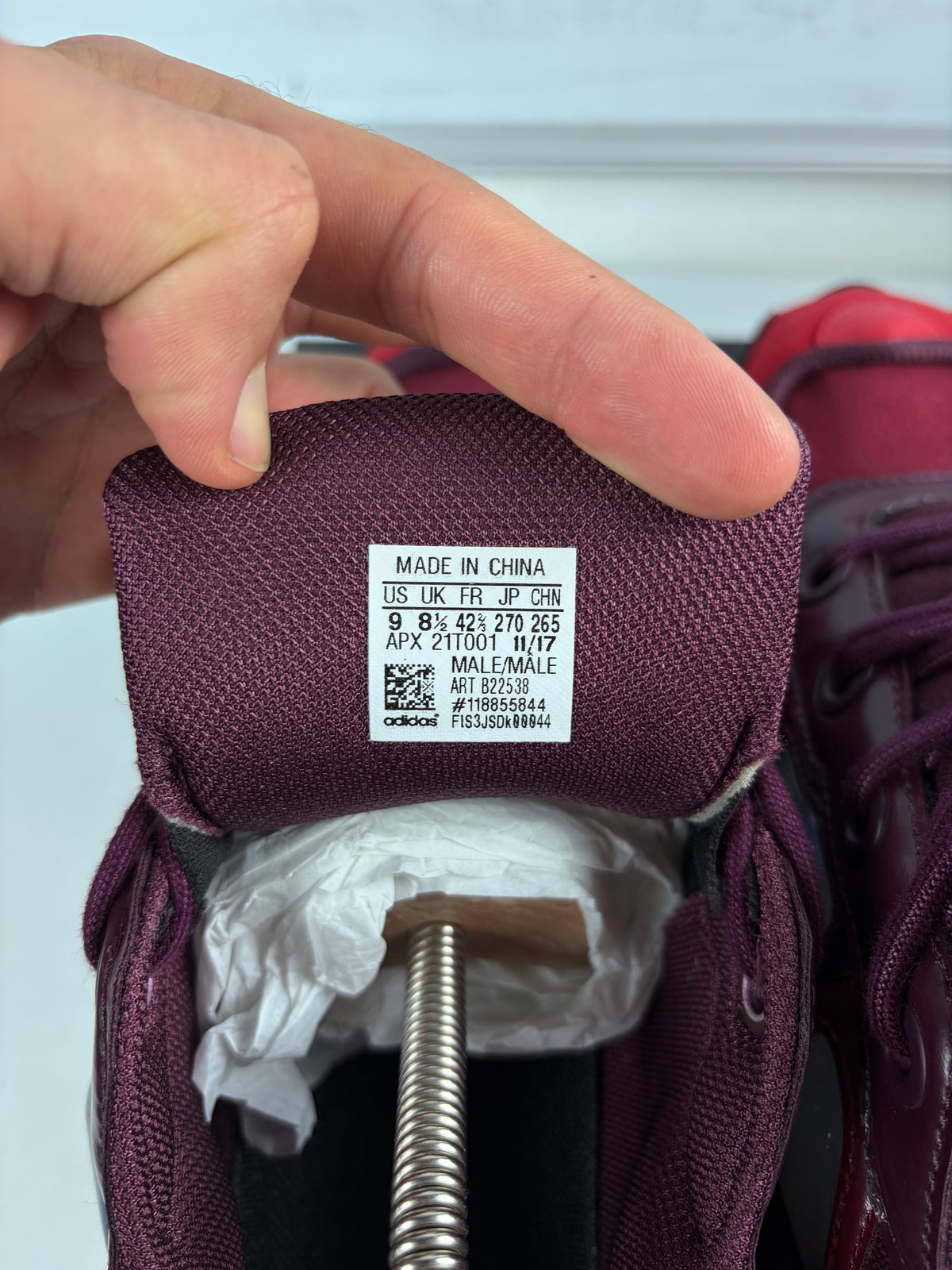Adidas Ozweego 3 x Raf Simons - eu 42.5 / us 9 / uk 8.5 - burgundy