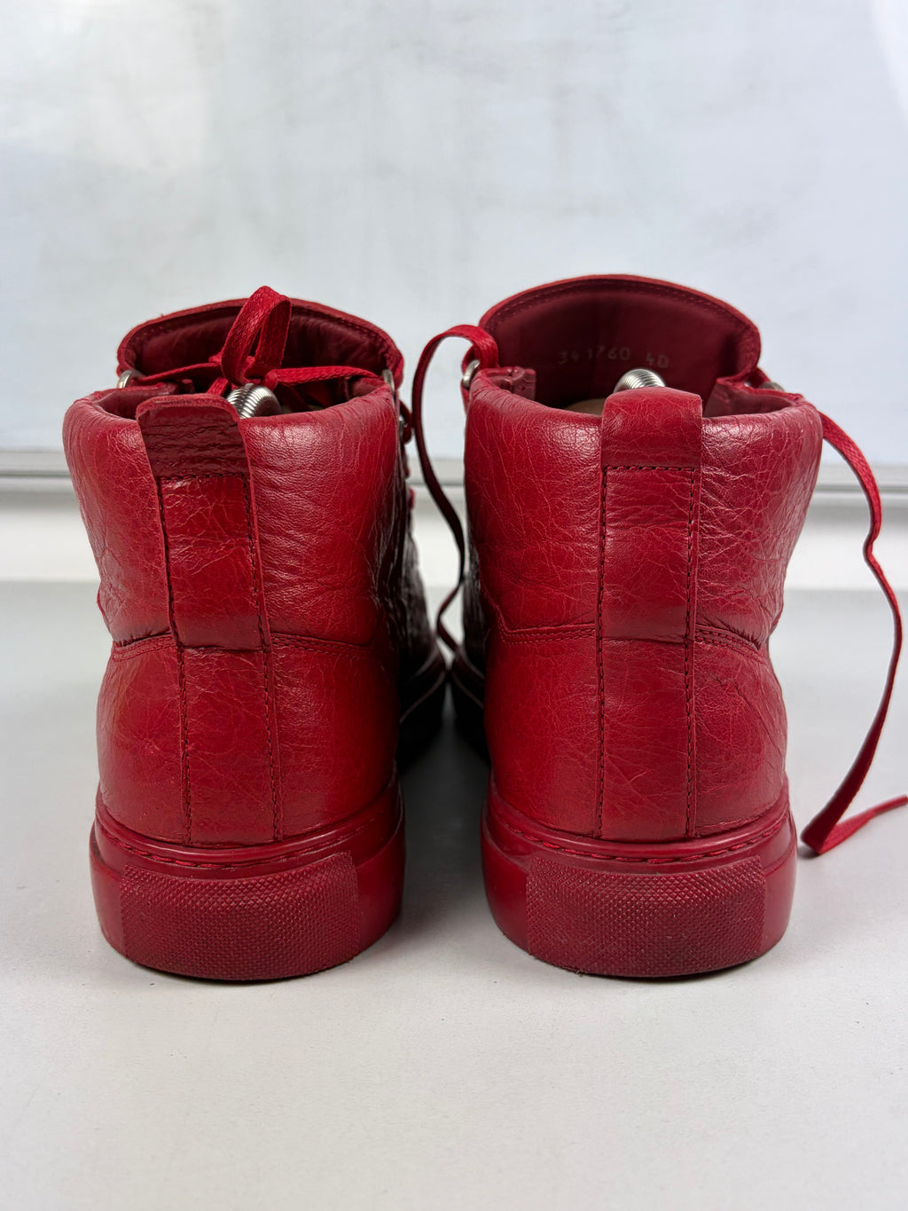 Balenciaga arena high tops - eu 40 / us 7 / uk 6 - red