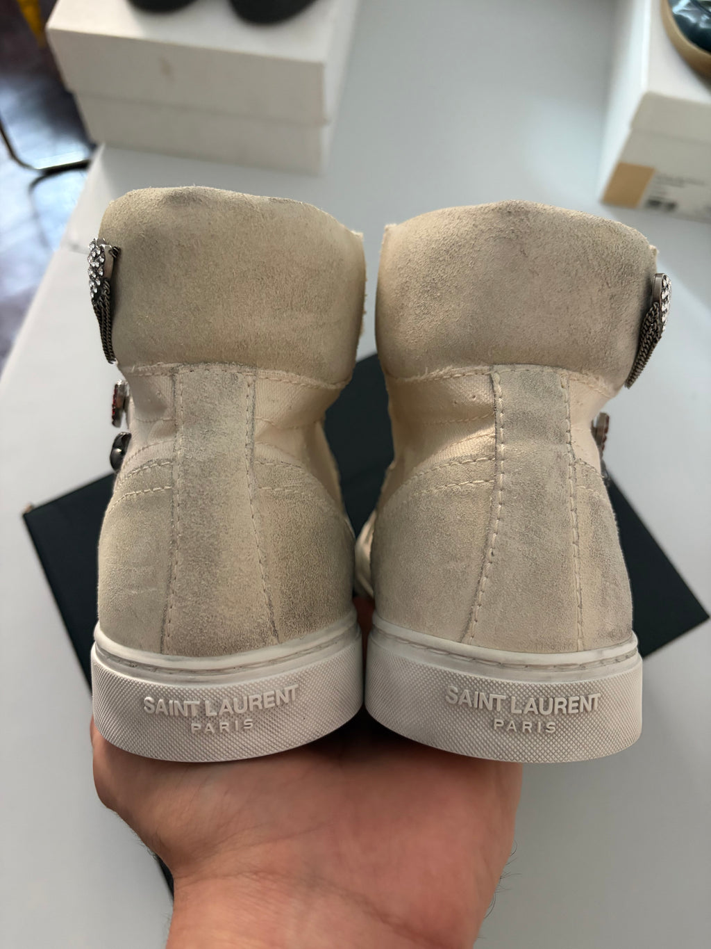 Saint Laurent ‘Smoking Forever’ high top sneakers - Eu 44 1/2