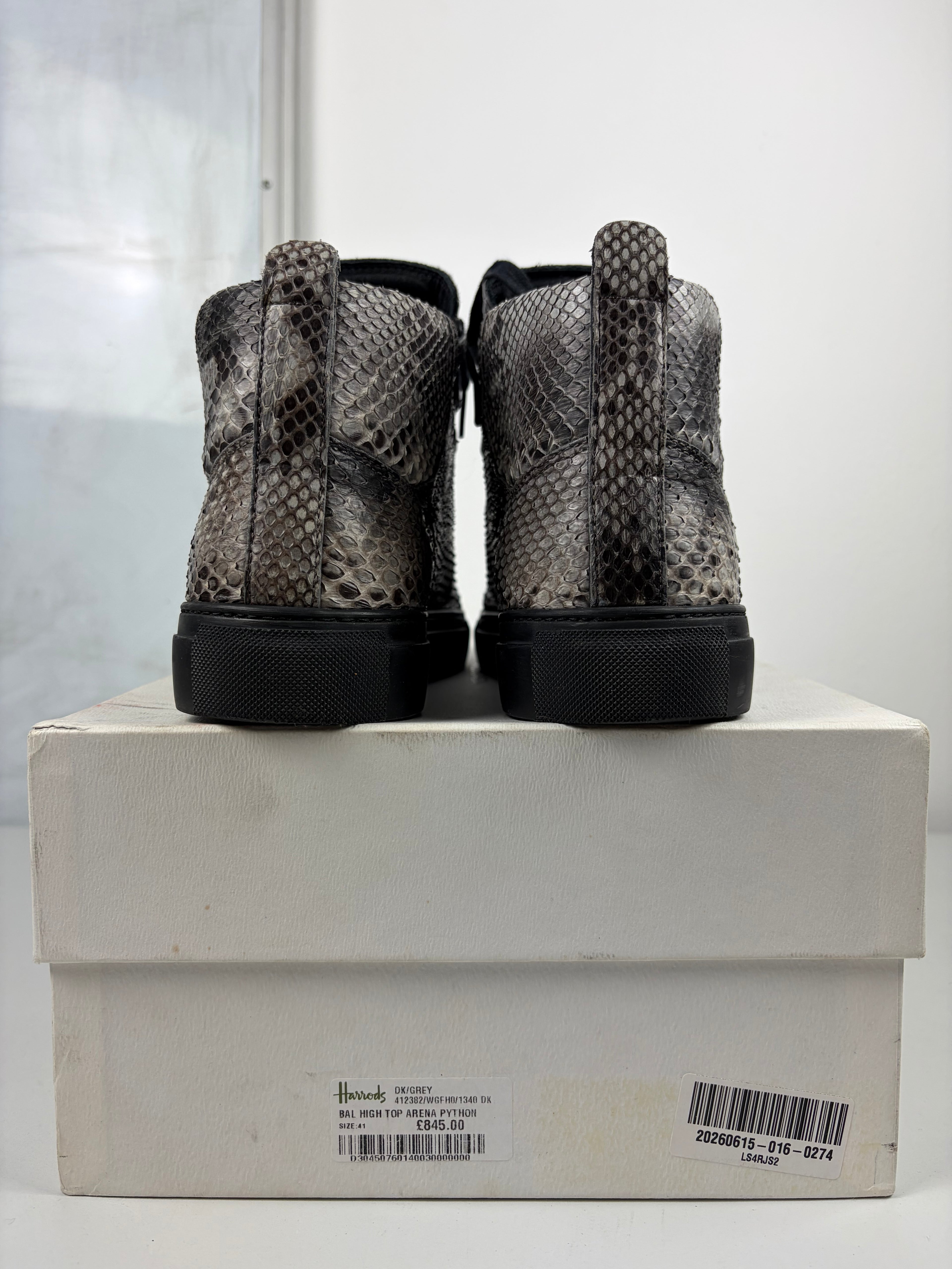 Balenciaga arena Python Skin high tops - eu 41 / us 9