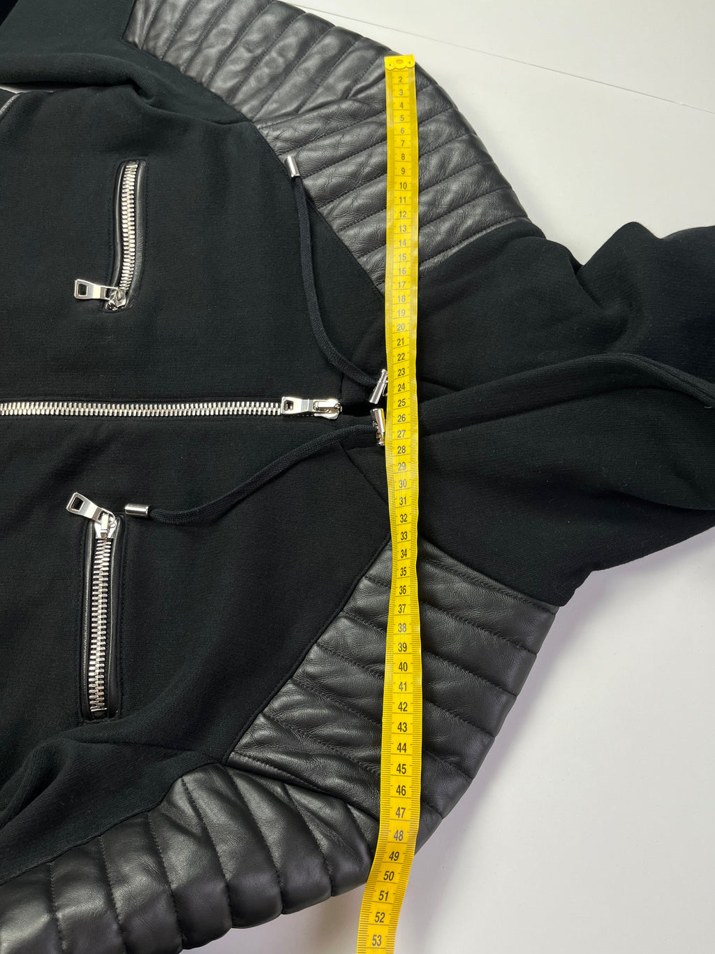 BALMAIN zip up hoodie - size L - black