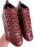 Balenciaga arena high tops - eu 42 - burgundy