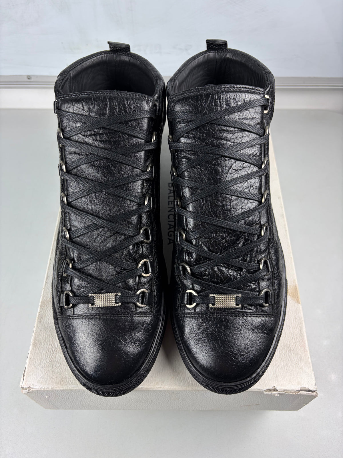 Balenciaga arena high tops - eu 43 / us 10 / uk 9.5 - black