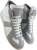 Maison Margiela high top suede & leather gats - eu 40 / us 7 - white