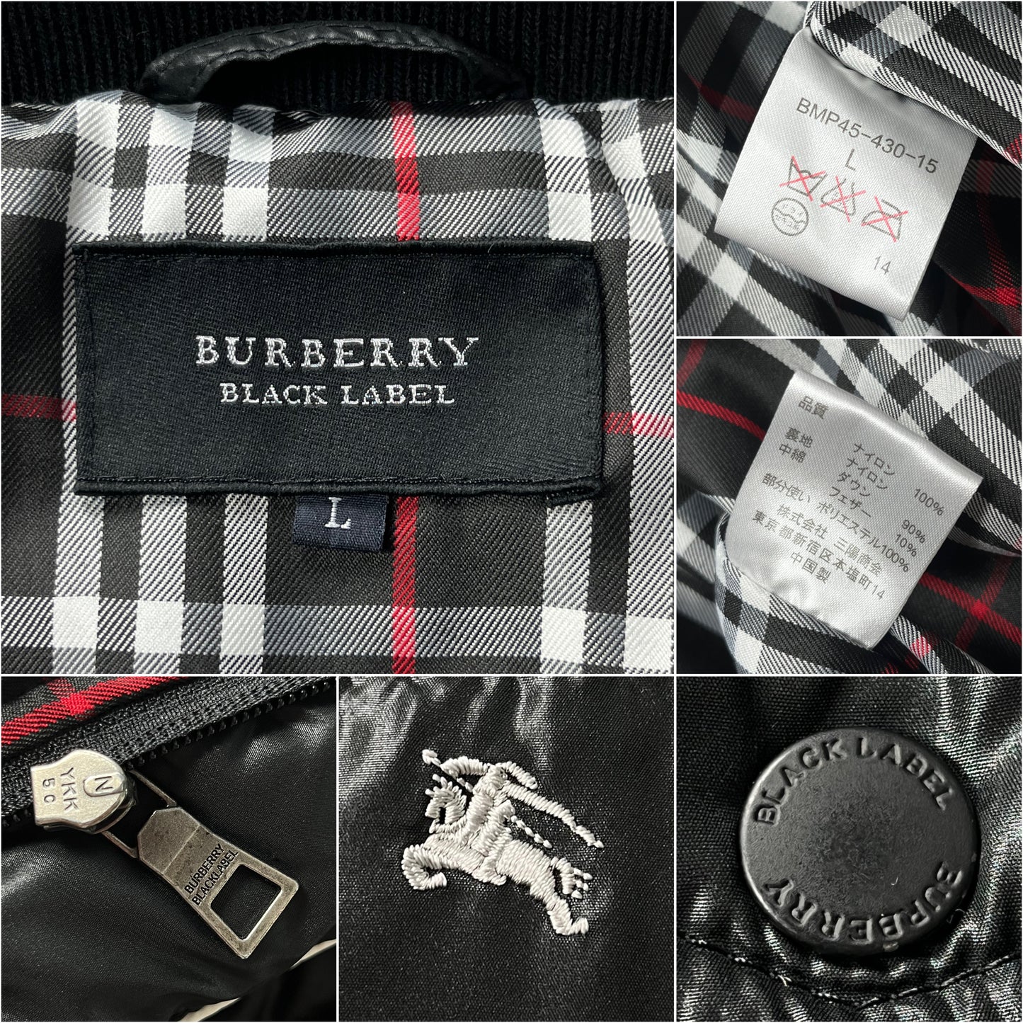 00’s BURBERRY made in Japan real down jacket (M/L) - black