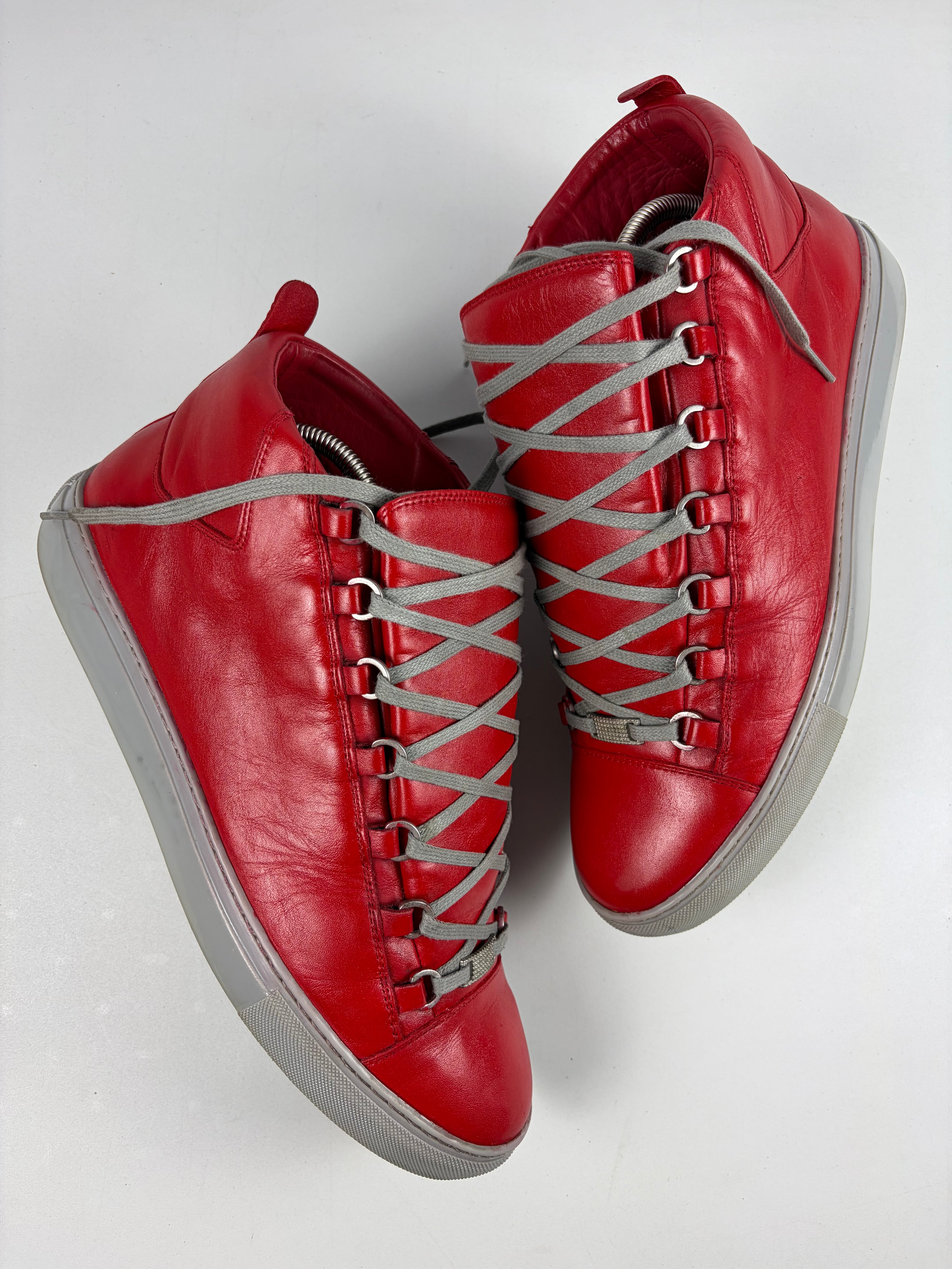 Balenciaga arena high tops - eu 44 / us 11 - red