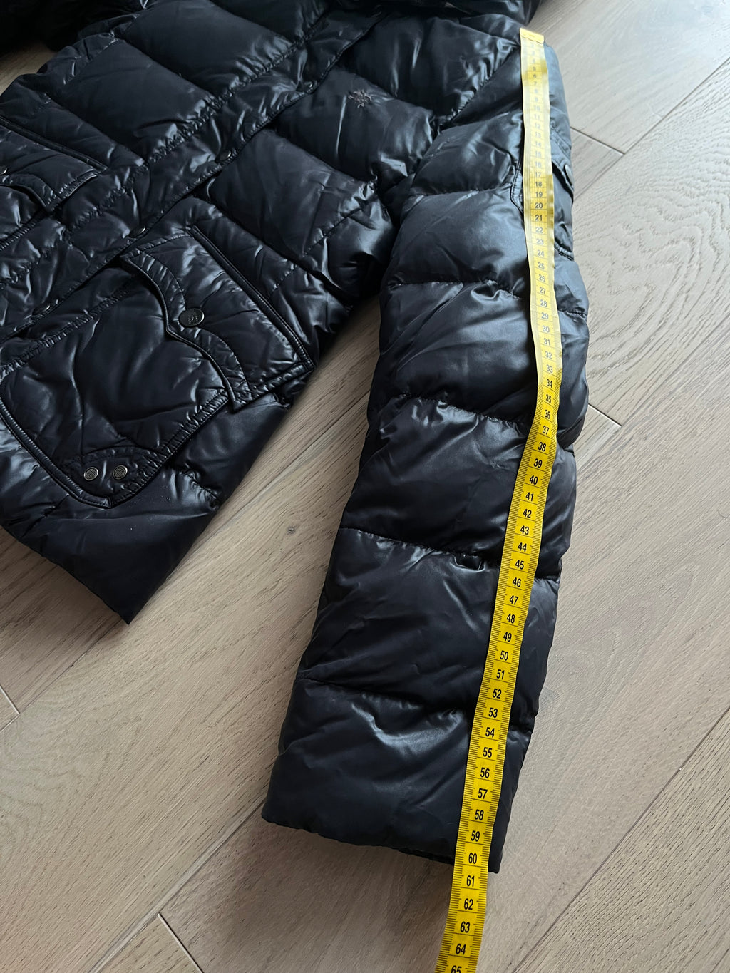 00’s BURBERRY made in Japan real fur down jacket (XS/S) women’s - black