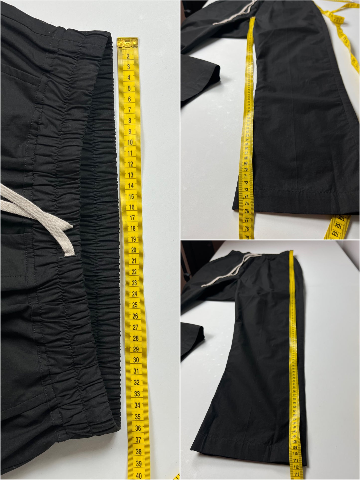 RICK OWENS COTTON PANTS - size 48 - black