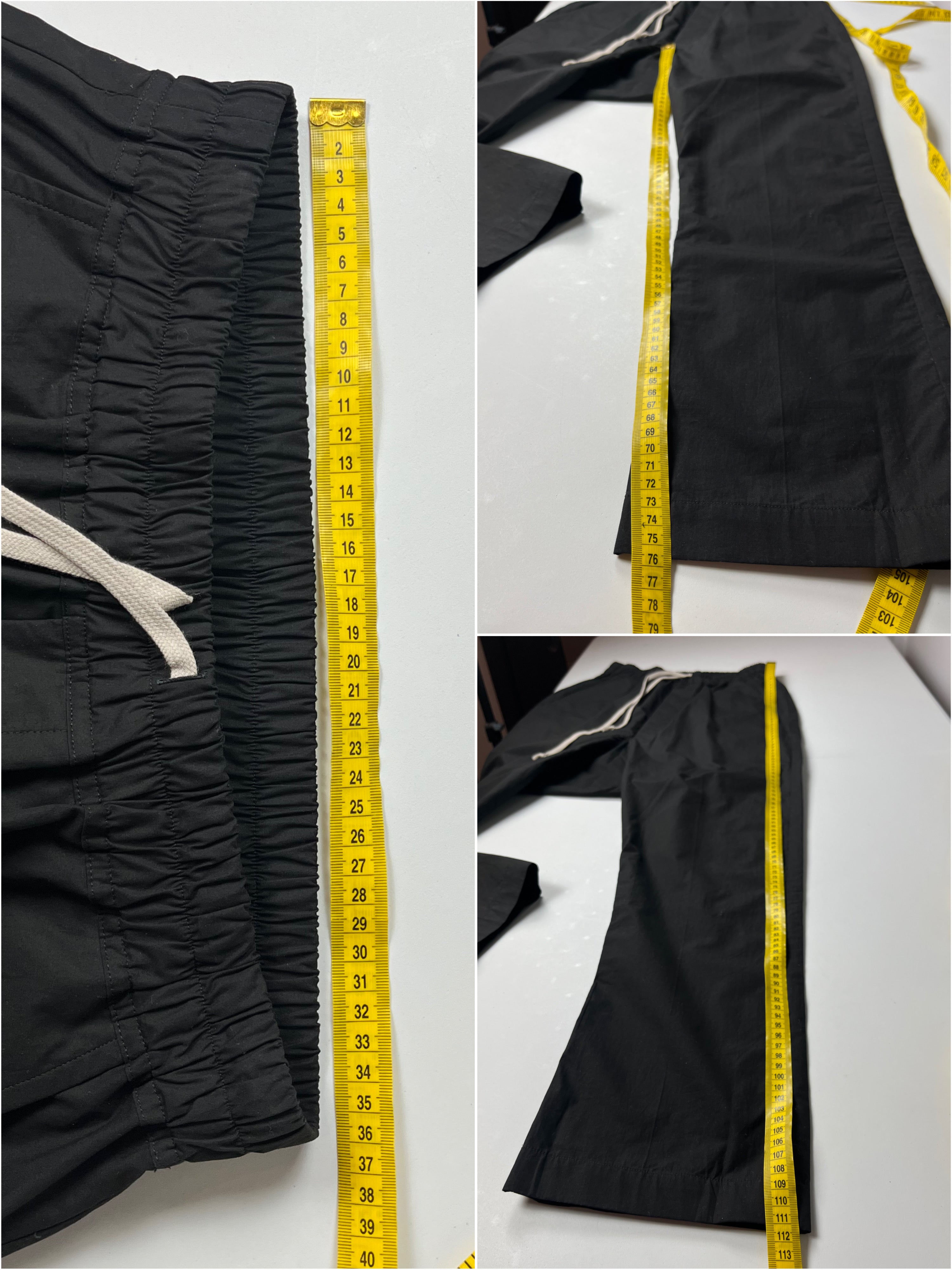 RICK OWENS COTTON PANTS - size 48 - black