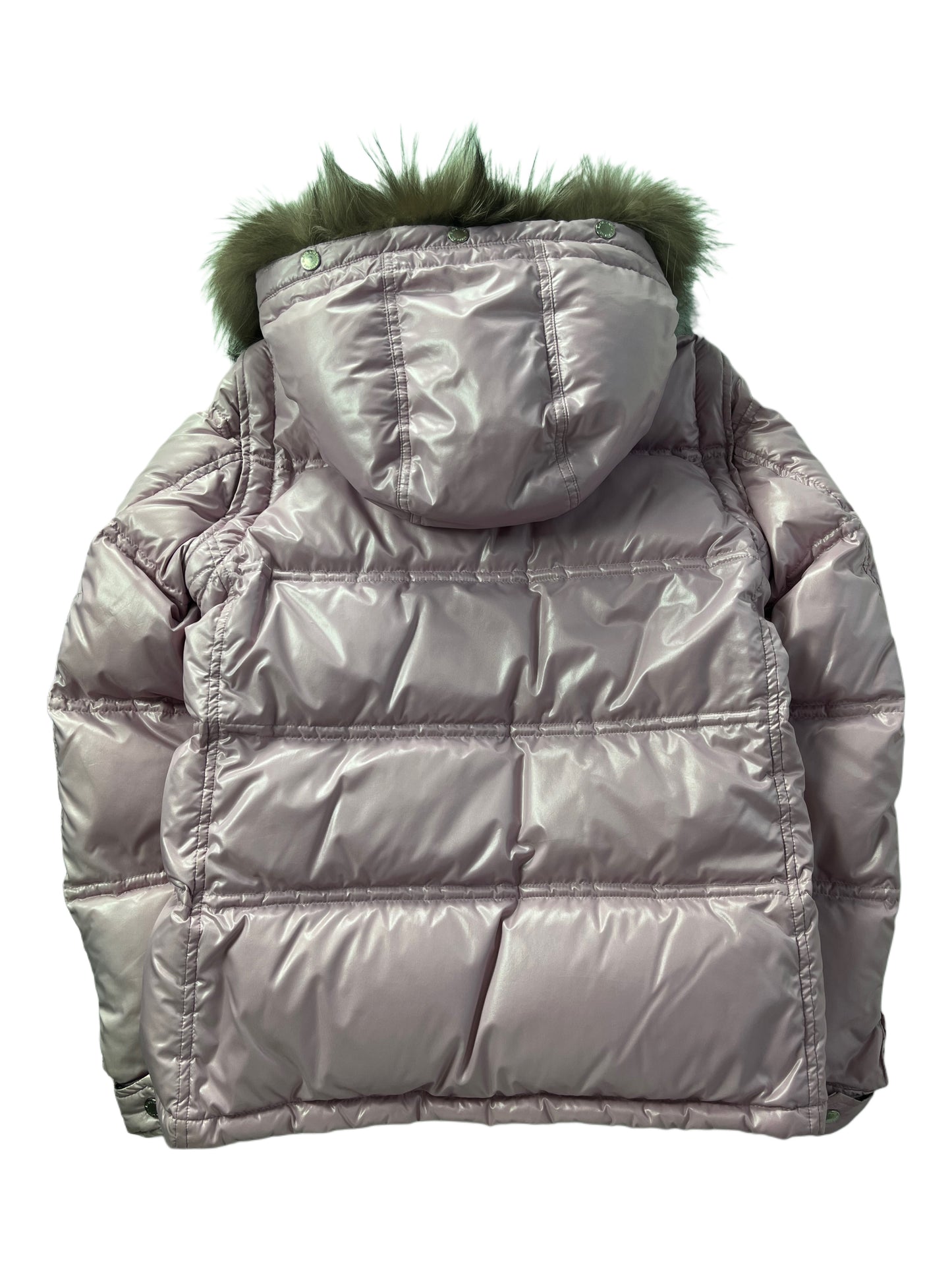 00’s BURBERRY made in Japan real fur down jacket (S/M) - pink