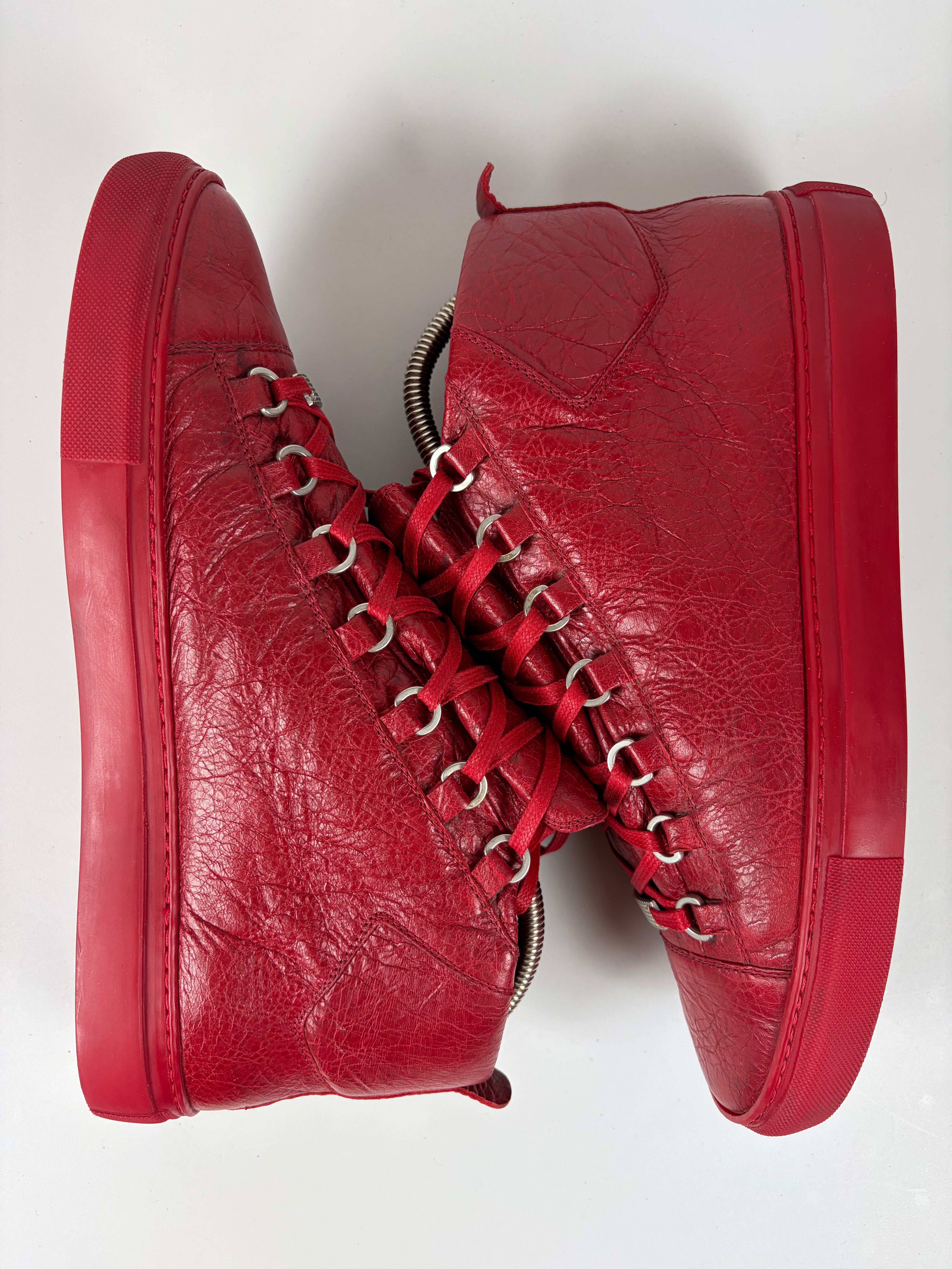 Balenciaga arena high tops - eu 43 - red