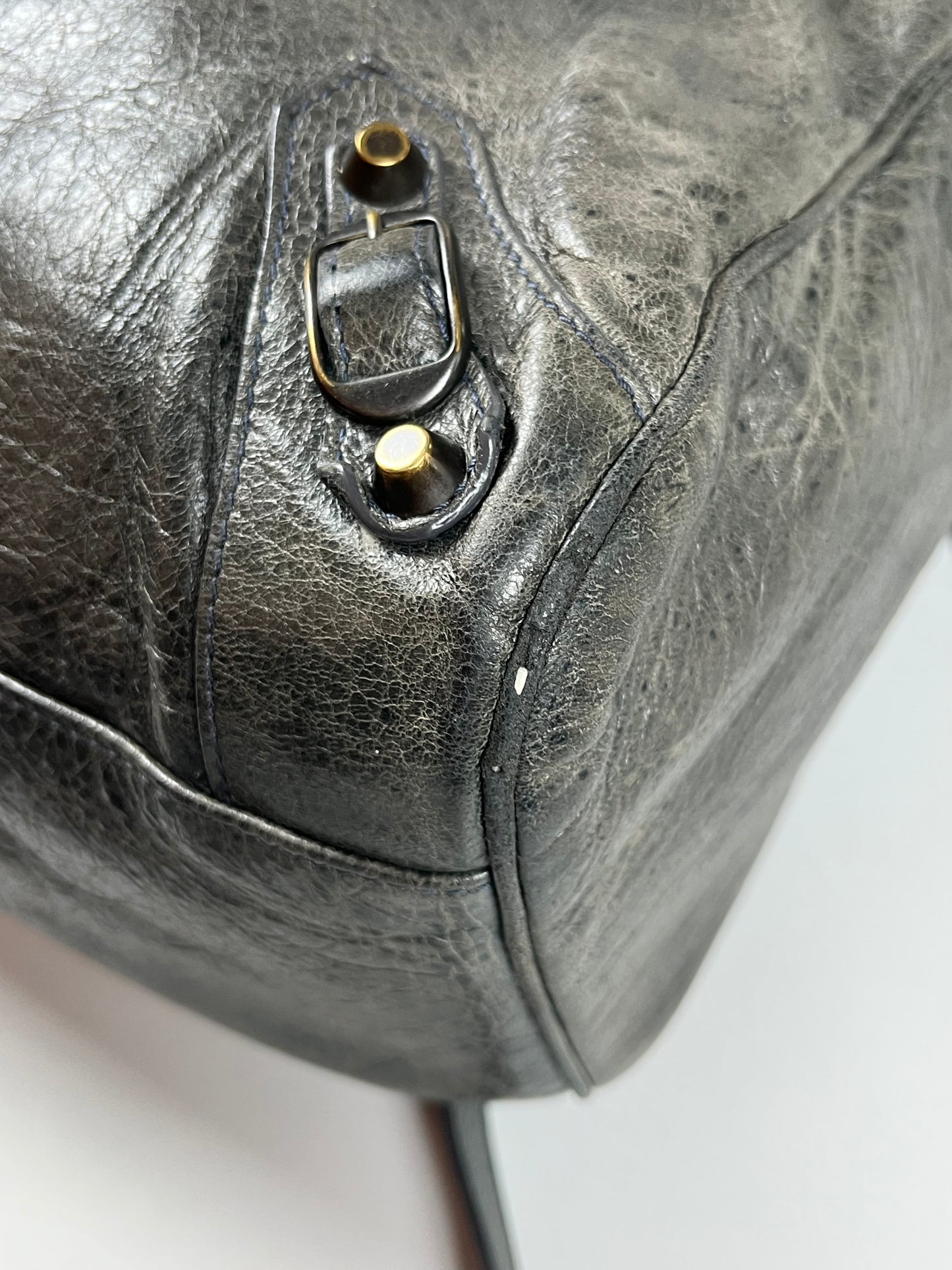 2012 BALENCIAGA
Black Lambskin Leather Motorcycle Velo Bag