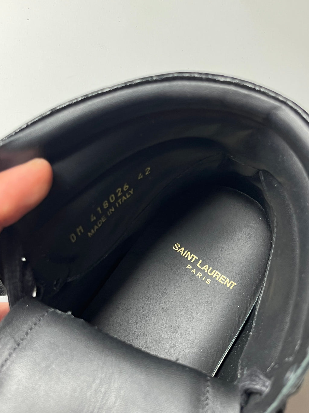 Saint Laurent embossed croc leather high tops - Eu 42 - black
