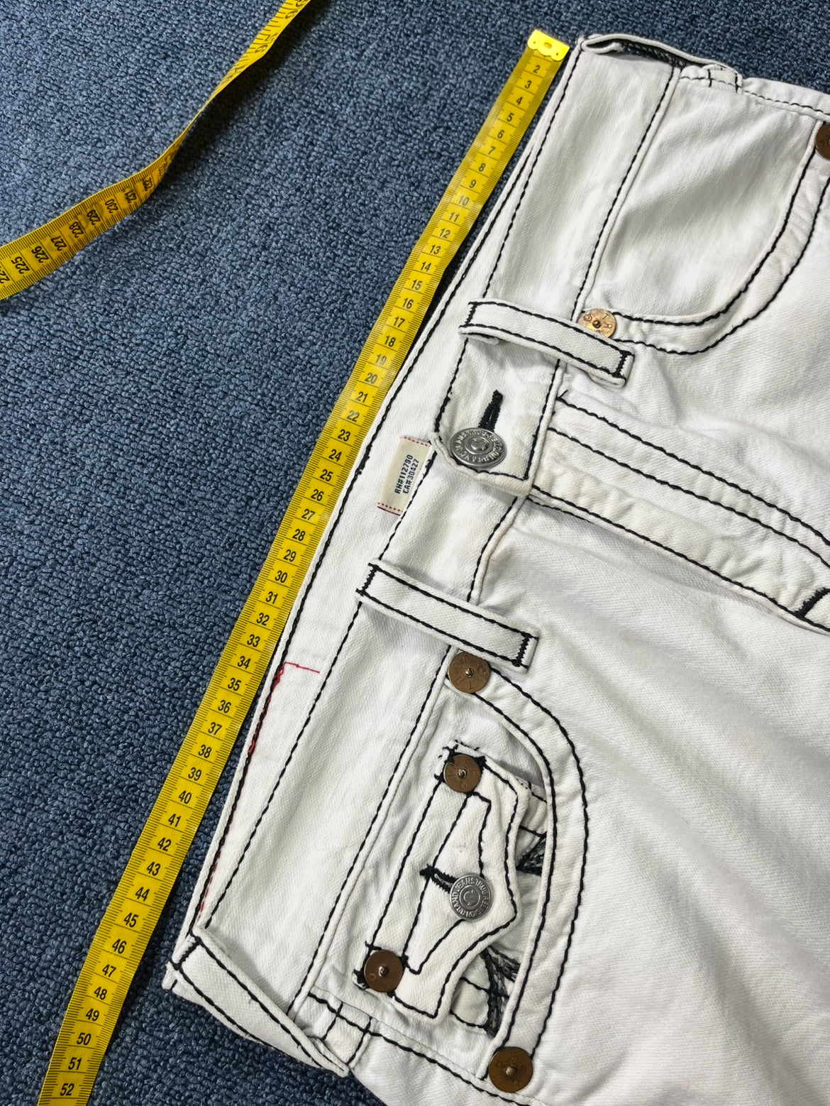 TRUE RELIGION RAINBOW RICKY white jeans (34)