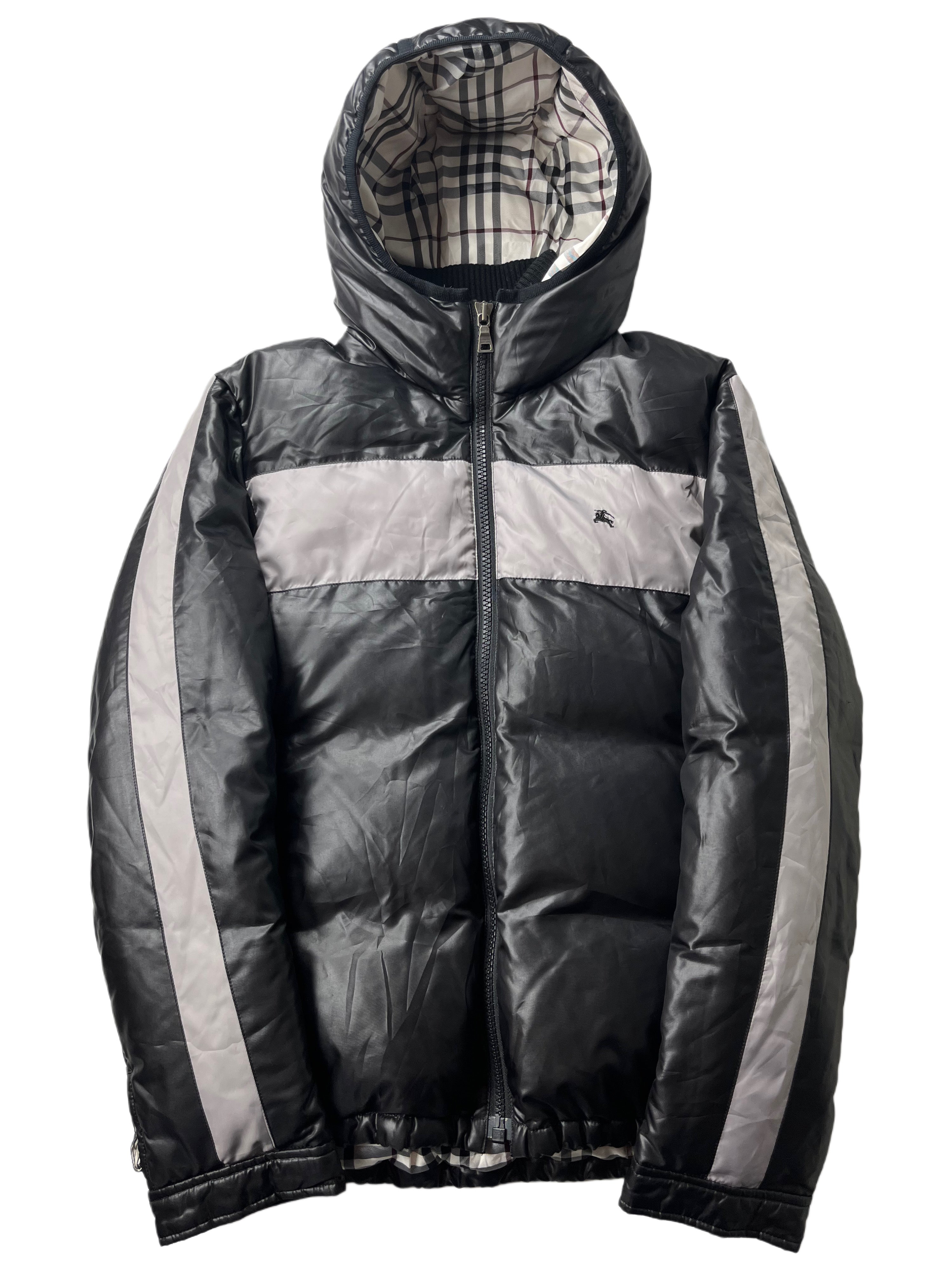 00’s BURBERRY made in Japan down jacket (M/L) - gray/black