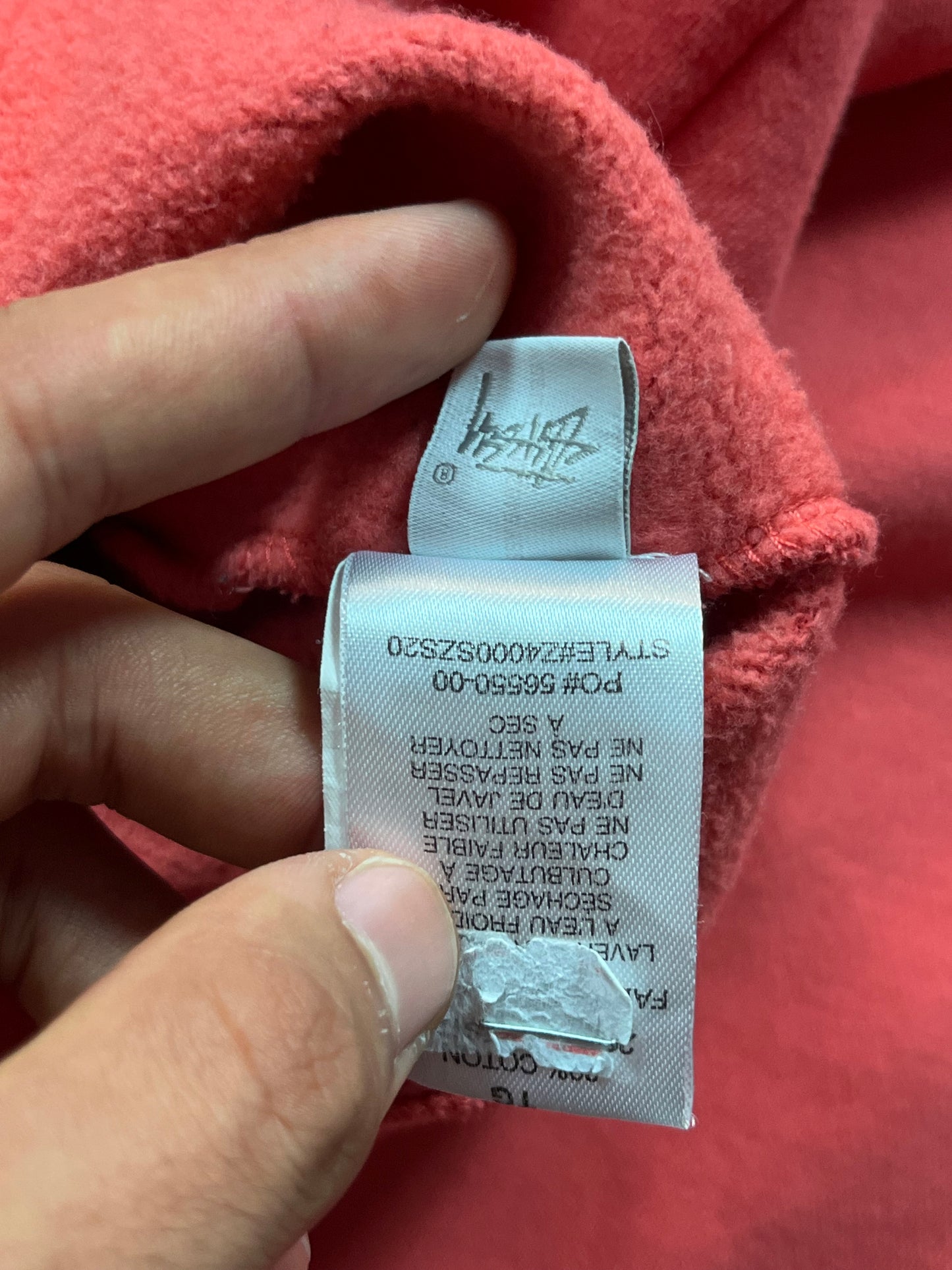 STUSSY ZIP UP HOODIE (XL)