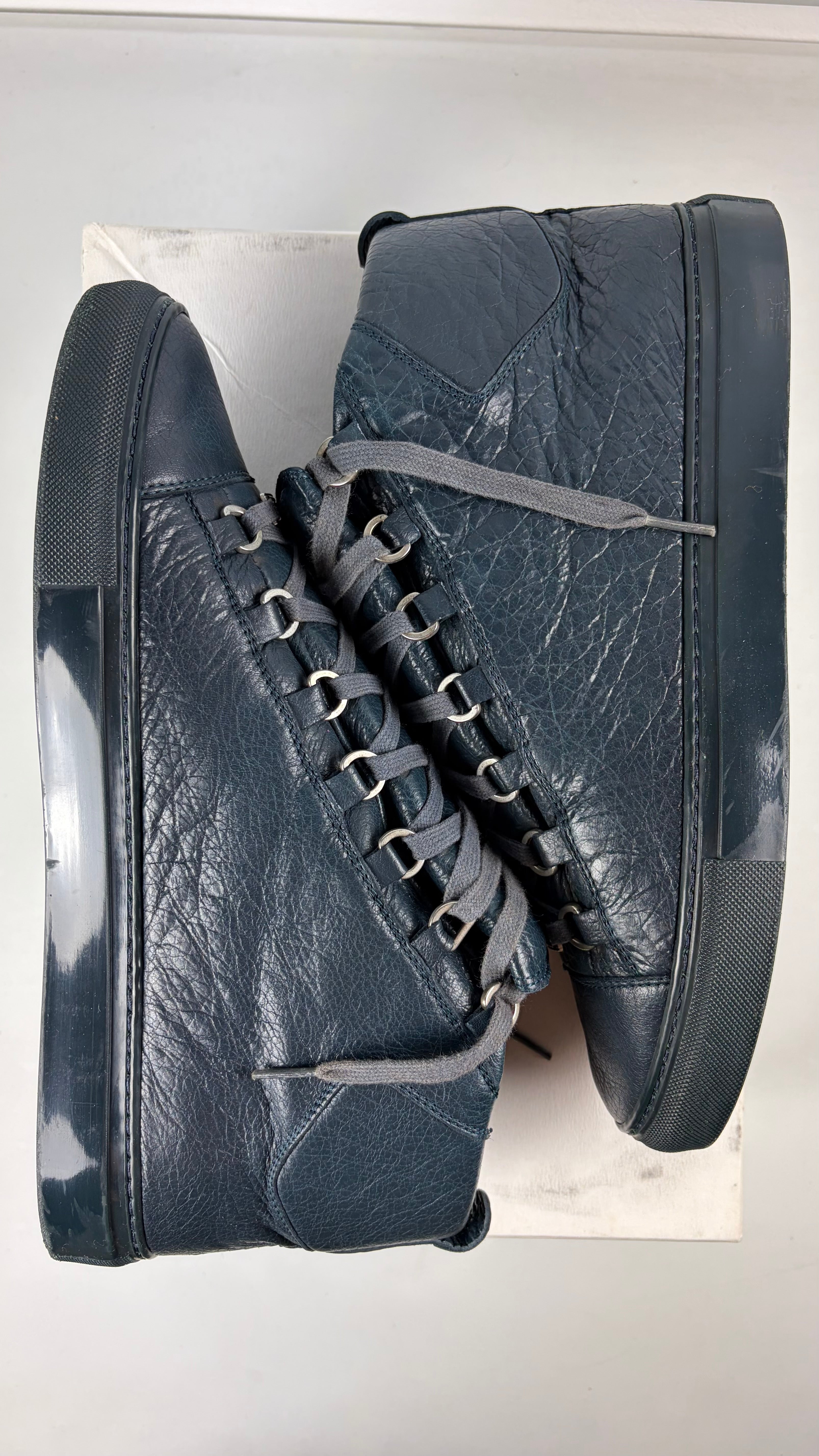Balenciaga arena high tops - eu 43 / us 10 - navy blue
