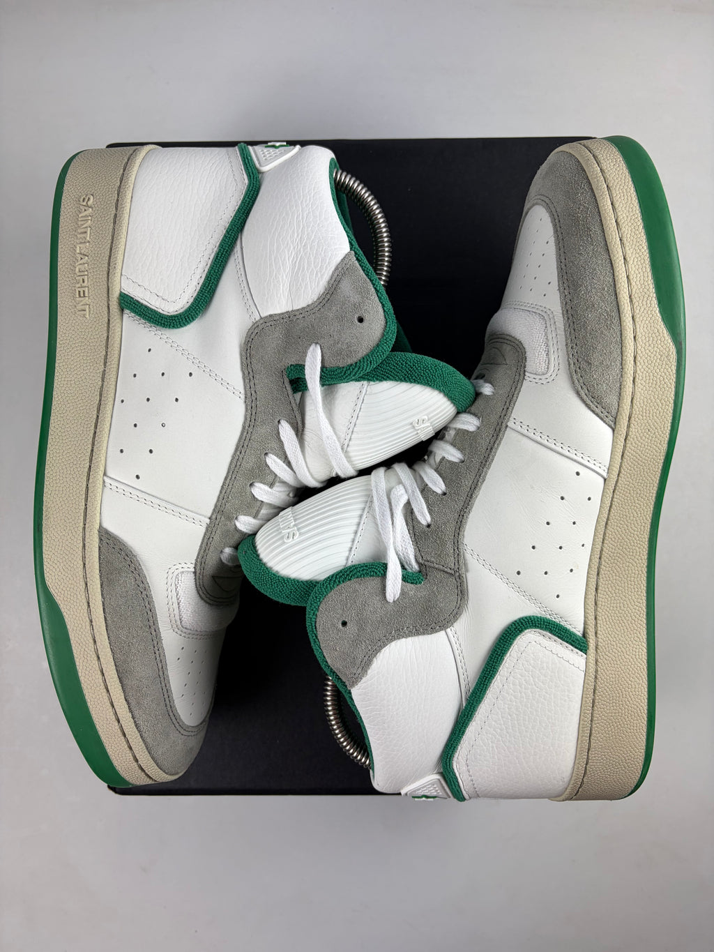 Saint Laurent SL/80 High-Top - eu 43 / us 10 - white & green