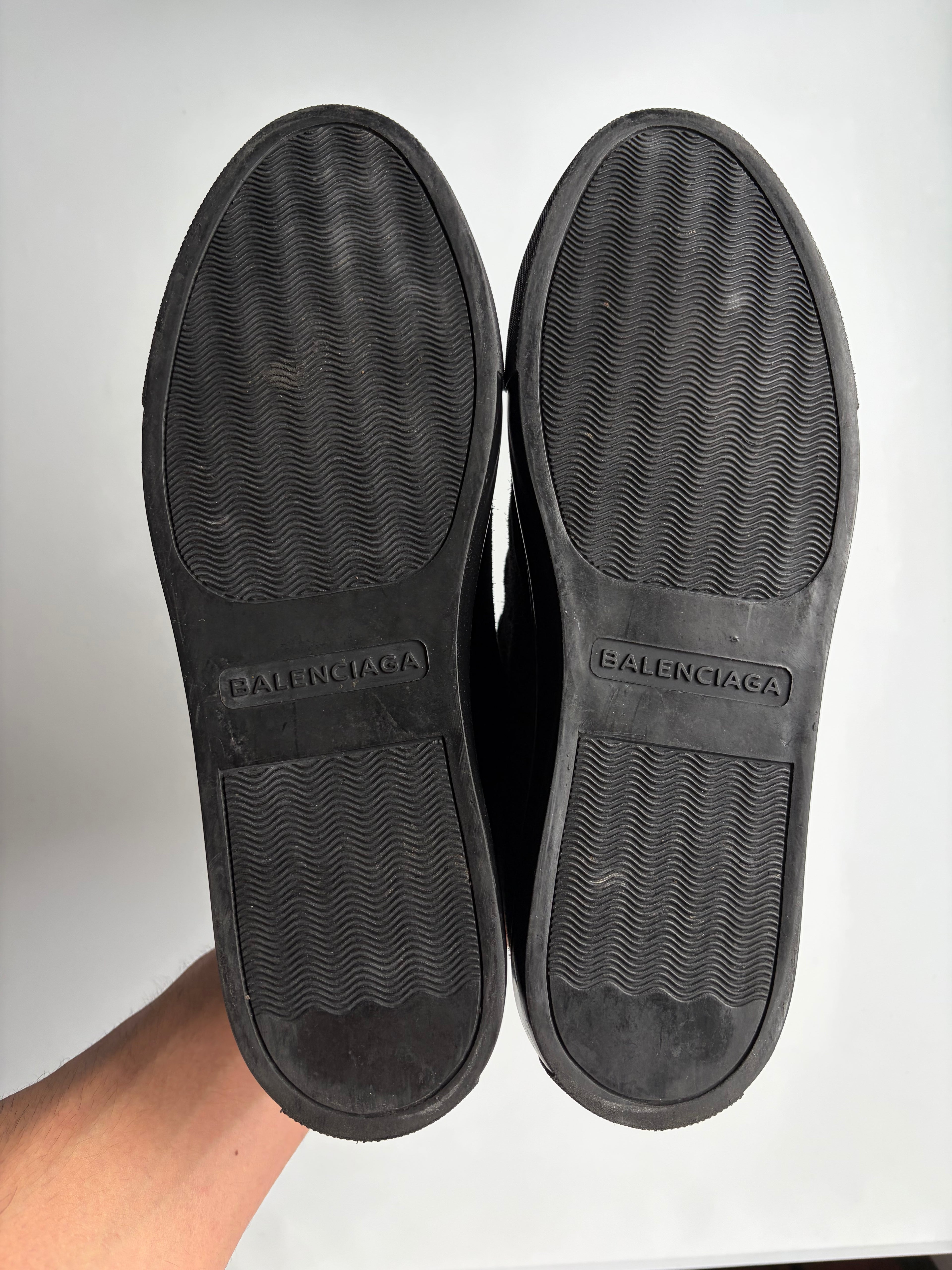 Balenciaga arena black suede high tops - eu 41 - black