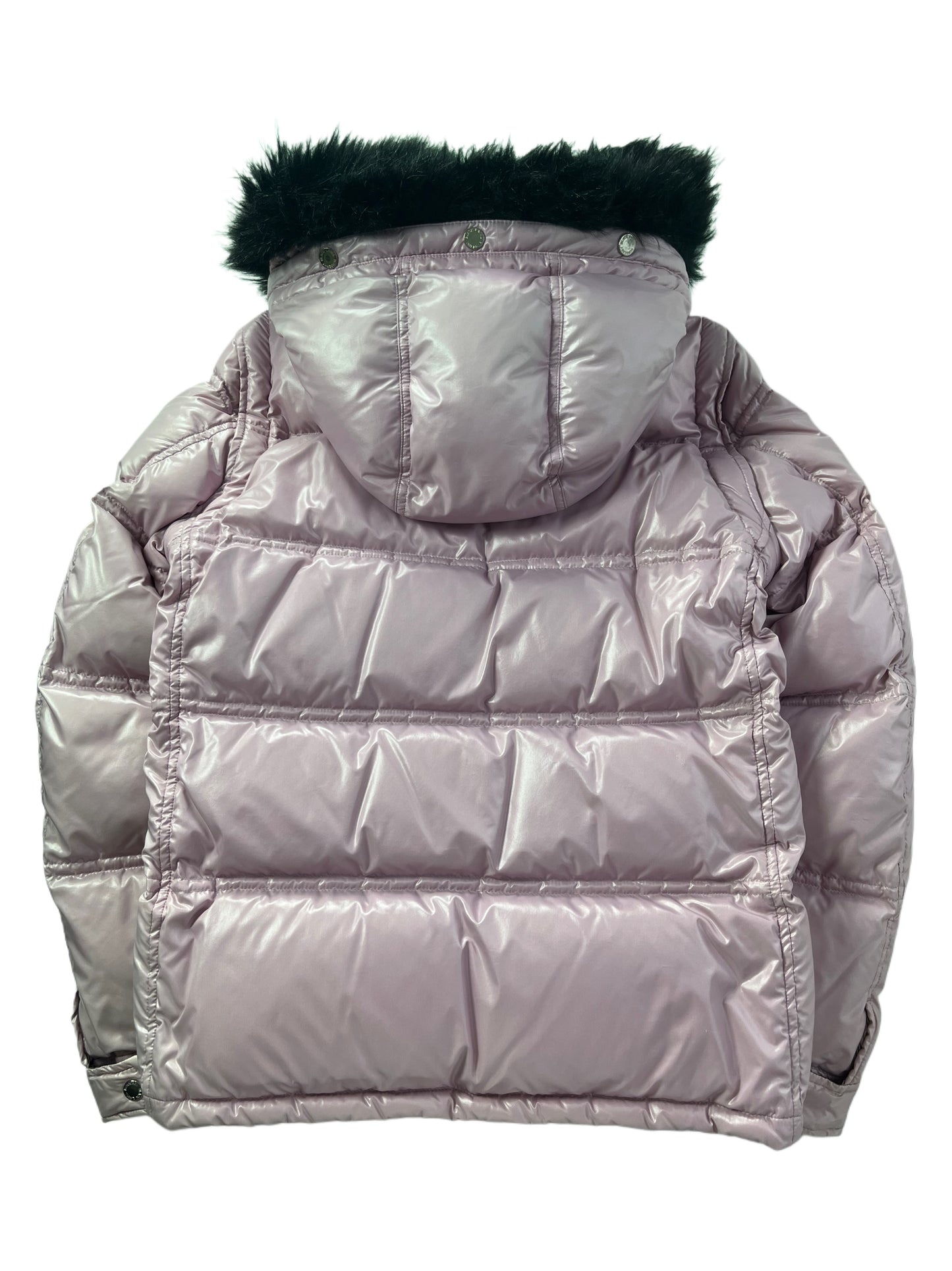 00’s BURBERRY made in Japan real fur down jacket (M/L) - pink