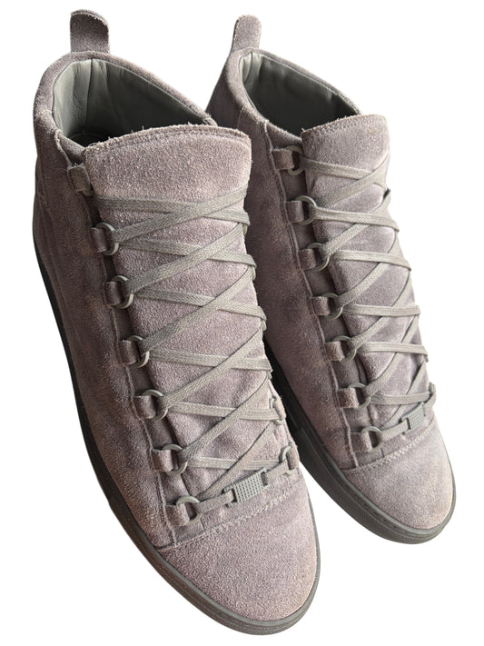 Balenciaga arena grey suede high tops - eu 43 - grey