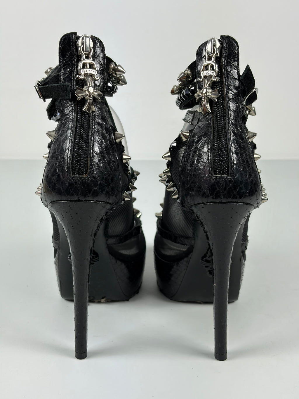 Philipp Plein heavily studded stiletto platform sandals - eu 36.5