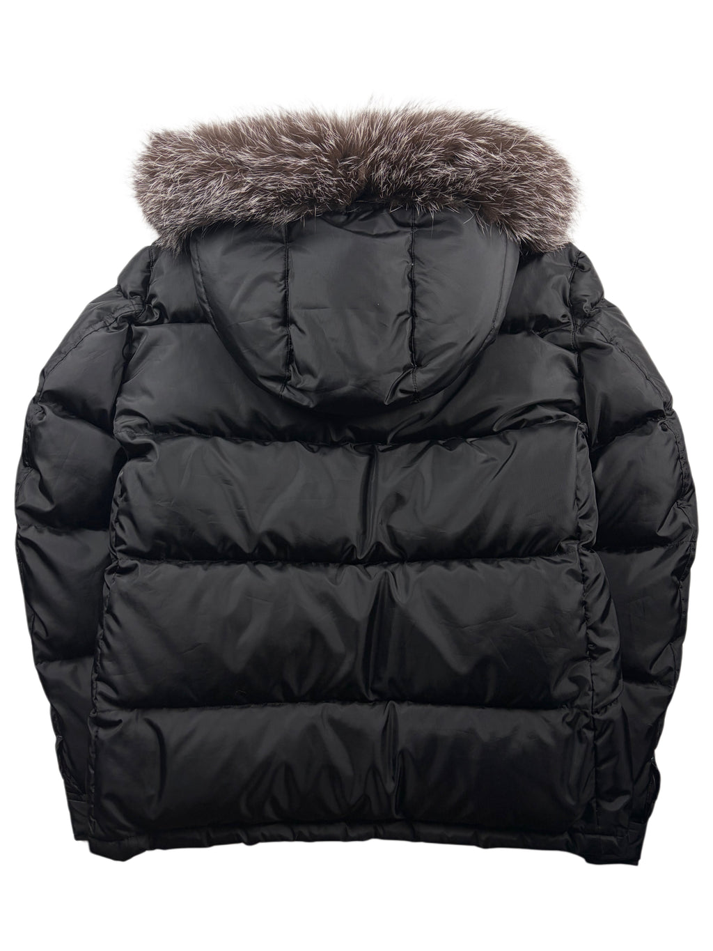 00’s BURBERRY Black Label real fur down jacket (S/M) - black
