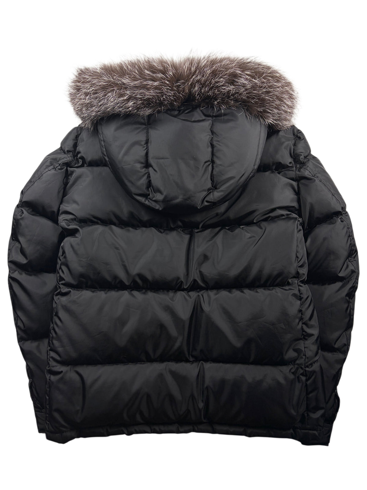 00’s BURBERRY Black Label real fur down jacket (S/M) - black