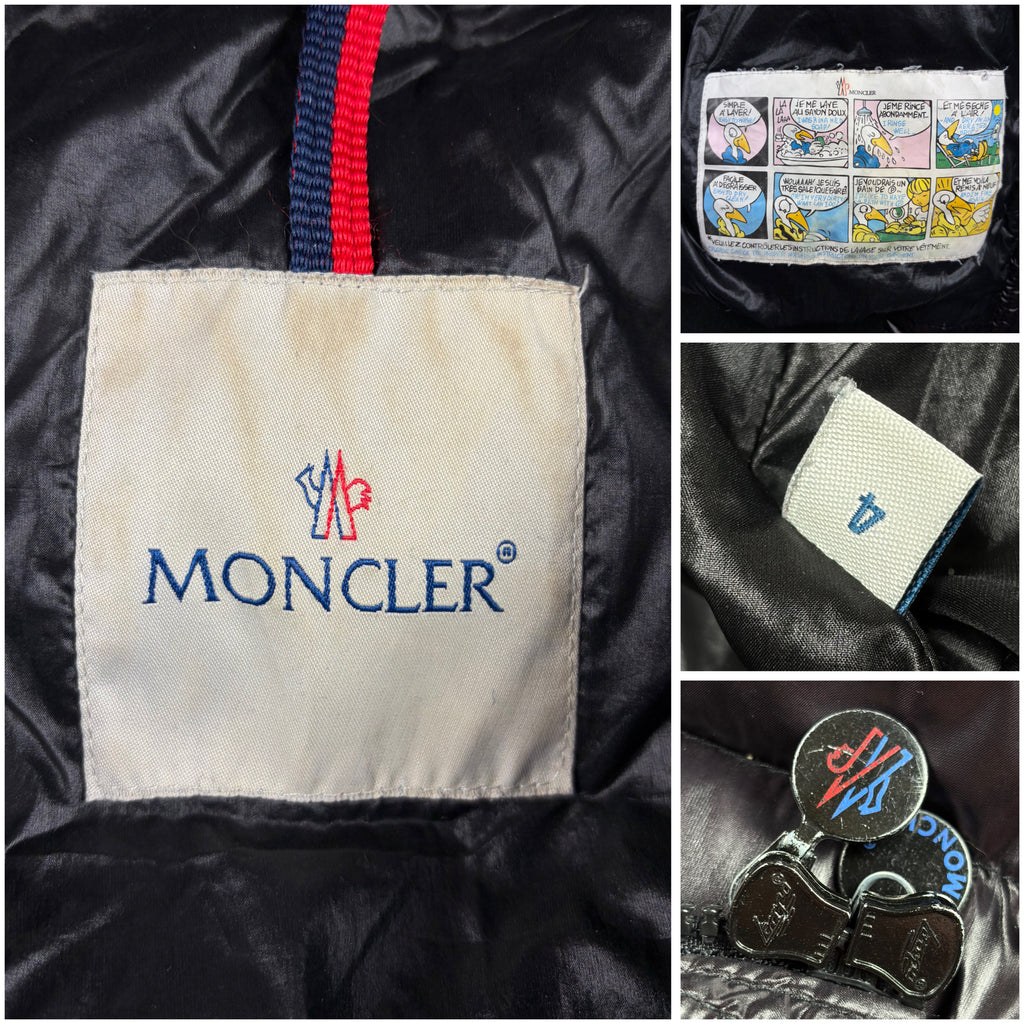 2010’s MONCLER real fur down bomber jacket - women’s size 4 (L/XL) - black