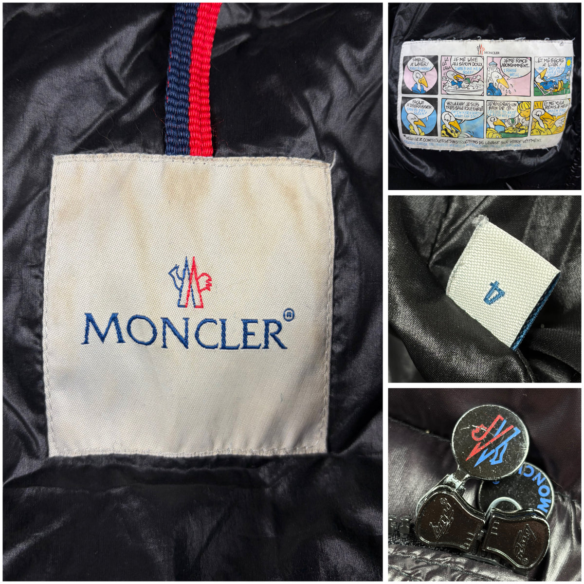 2010’s MONCLER real fur down bomber jacket - women’s size 4 (L/XL) - black