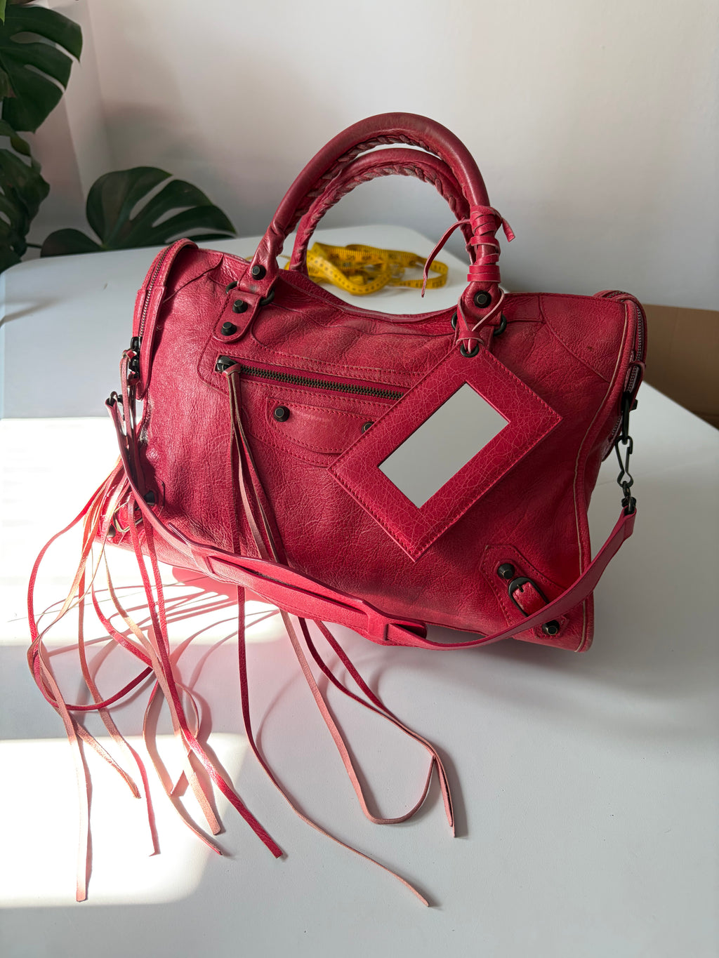 2012 BALENCIAGA
Rose Jaipur Lambskin Leather Motorcycle City Bag