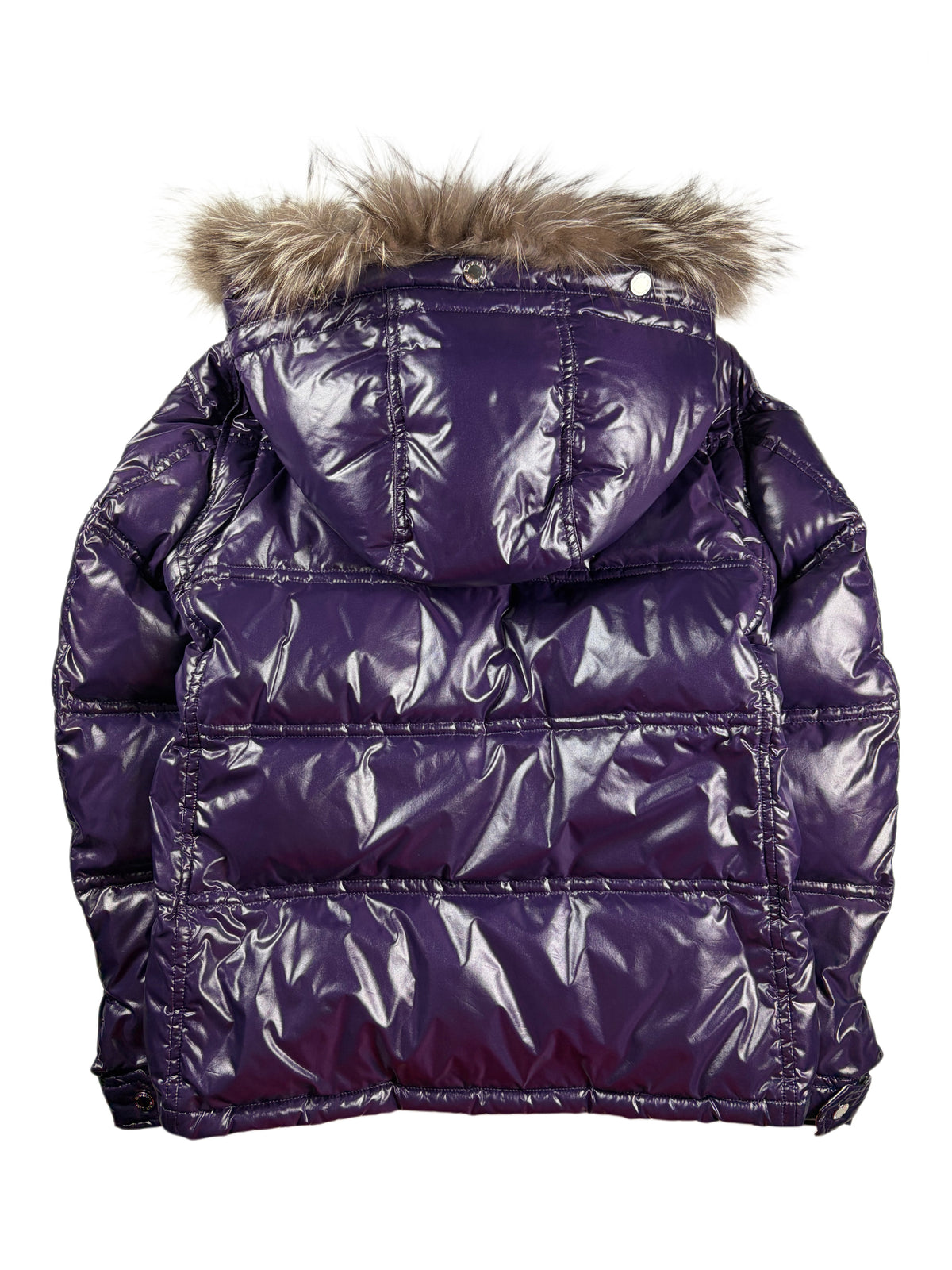 00’s BURBERRY Black Label real fur down jacket (XS/S) - purple
