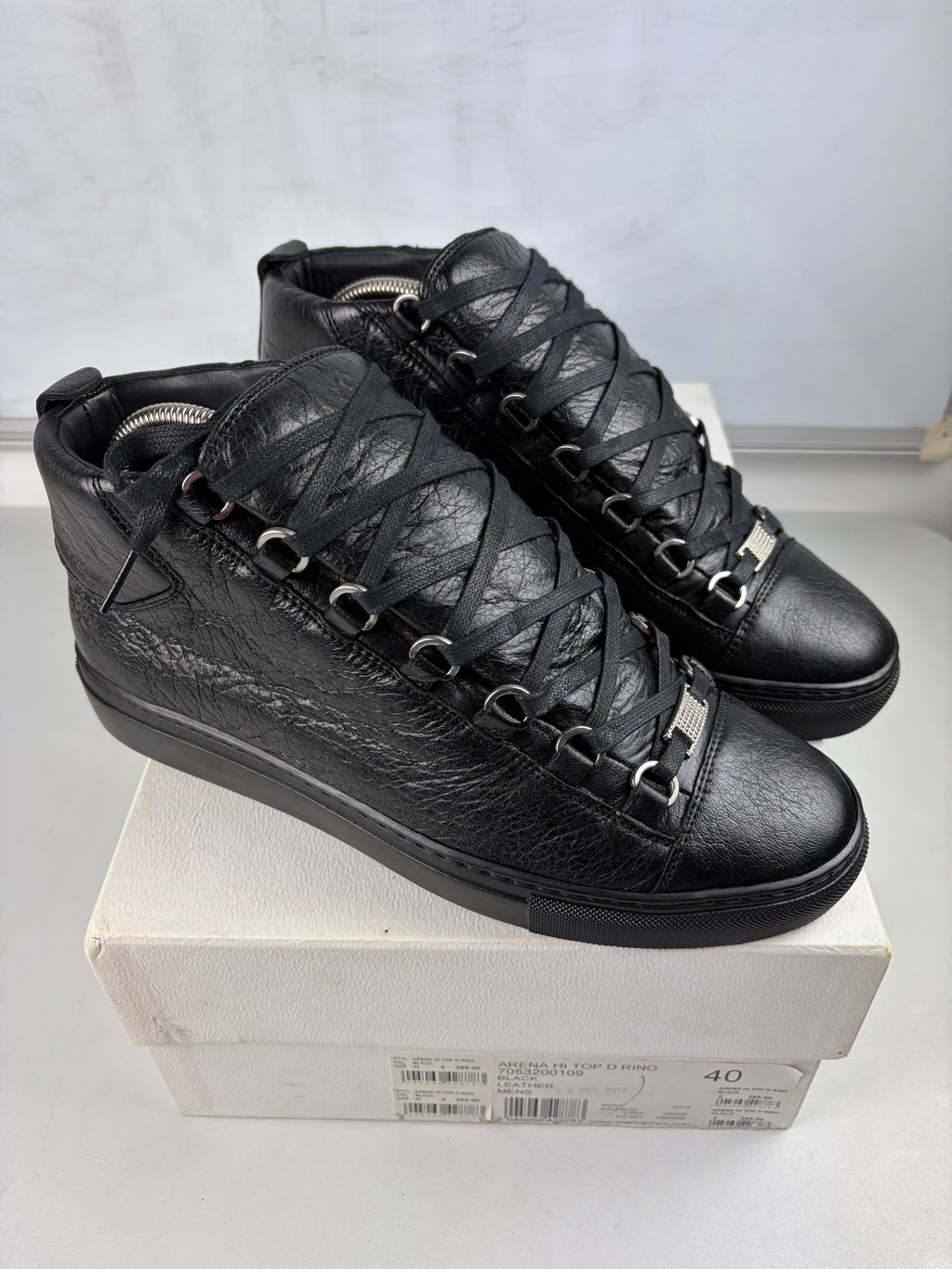 Balenciaga arena high tops - eu 40 / us 7 / uk 6 - black