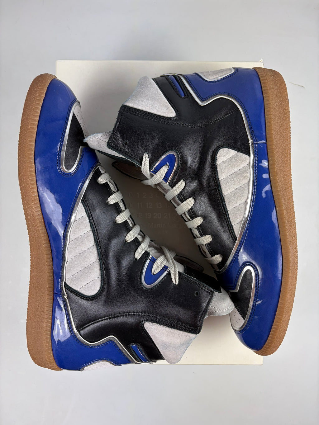 2012 Maison Margiela patent leather high tops - eu 41 / us 8