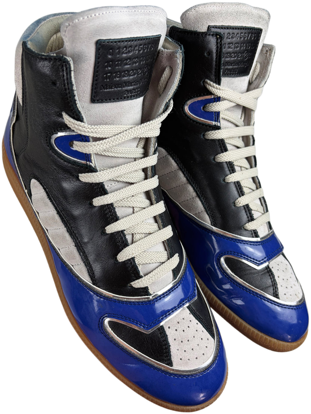 2012 Maison Margiela patent leather high tops - eu 41 / us 8