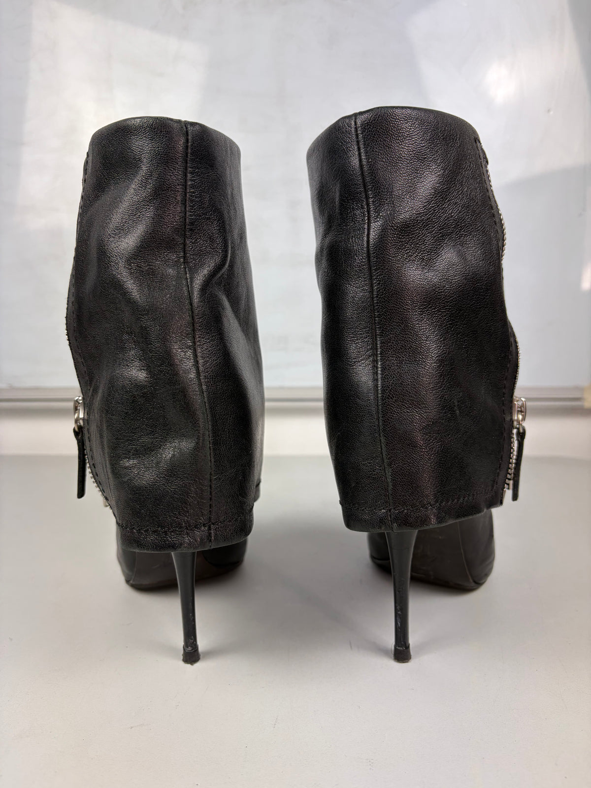 Giuseppe Zanotti fold-over zipper boots - eu 37 / us 7 / uk 4