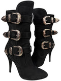 2009 BALMAIN x Giuseppe Zanotti multi-buckle boots - eu 37.5 / us 7.5 / uk 4.5