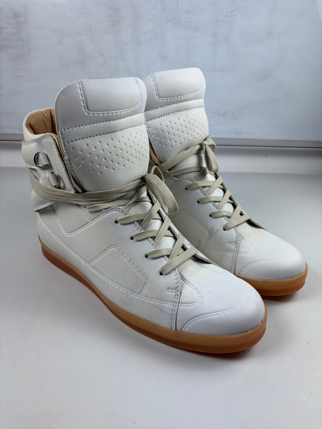 2012 Maison Margiela X H&M high tops - eu 45 / us 12 - white