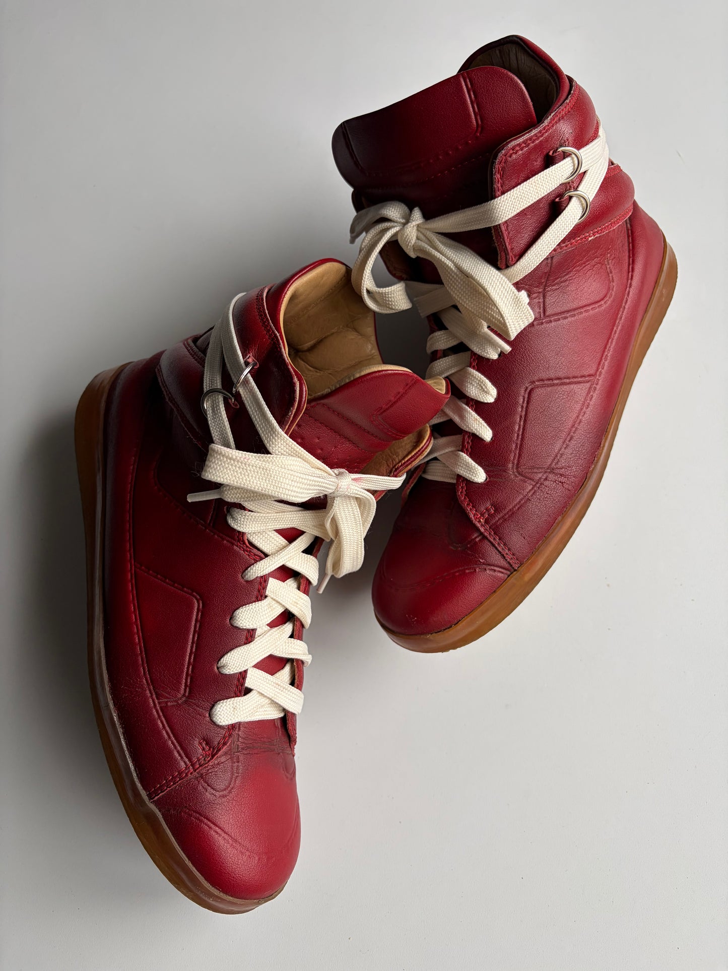 2012 Maison Margiela X H&M high tops - eu 42 - red