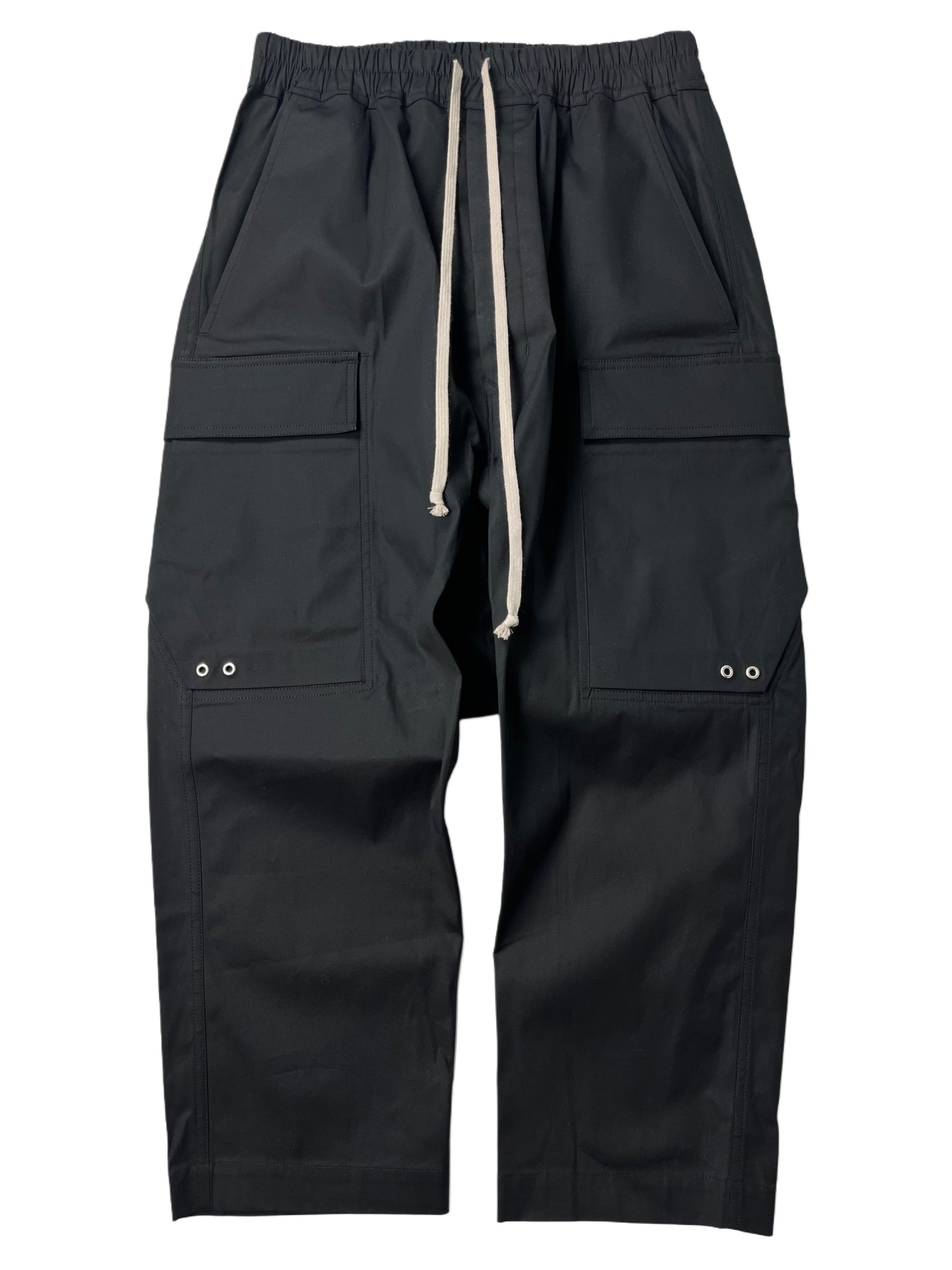 RICK OWENS CARGO CROPPED PANTS - size 46 - black