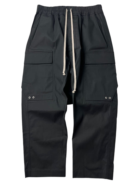 RICK OWENS CARGO CROPPED PANTS - size 46 - black