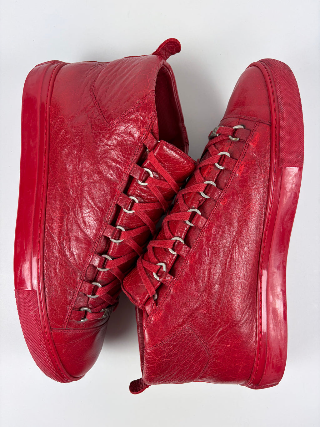 Balenciaga arena high tops - eu 44 - red