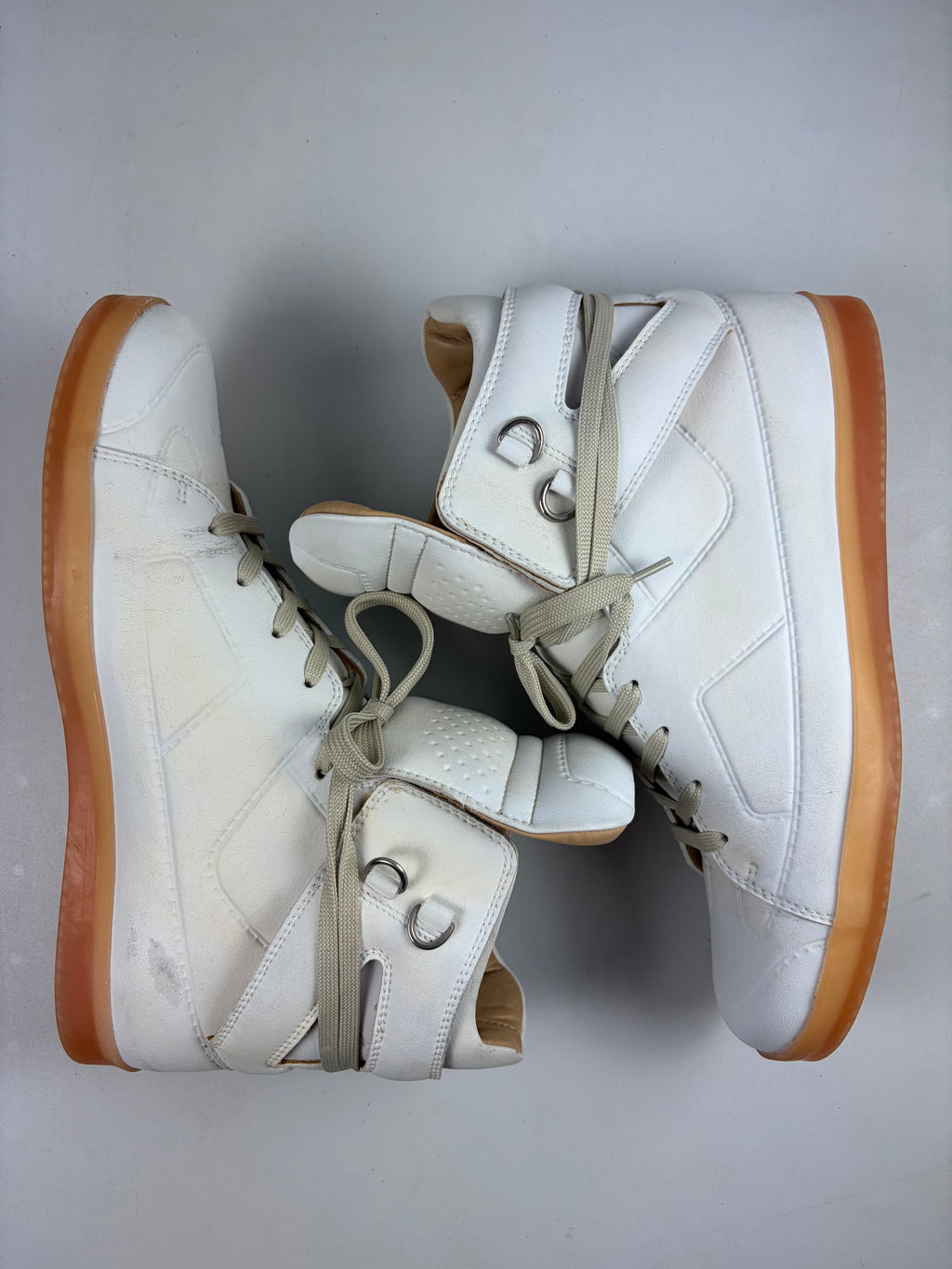 2012 Maison Margiela X H&M high tops - eu 45 / us 12 - white