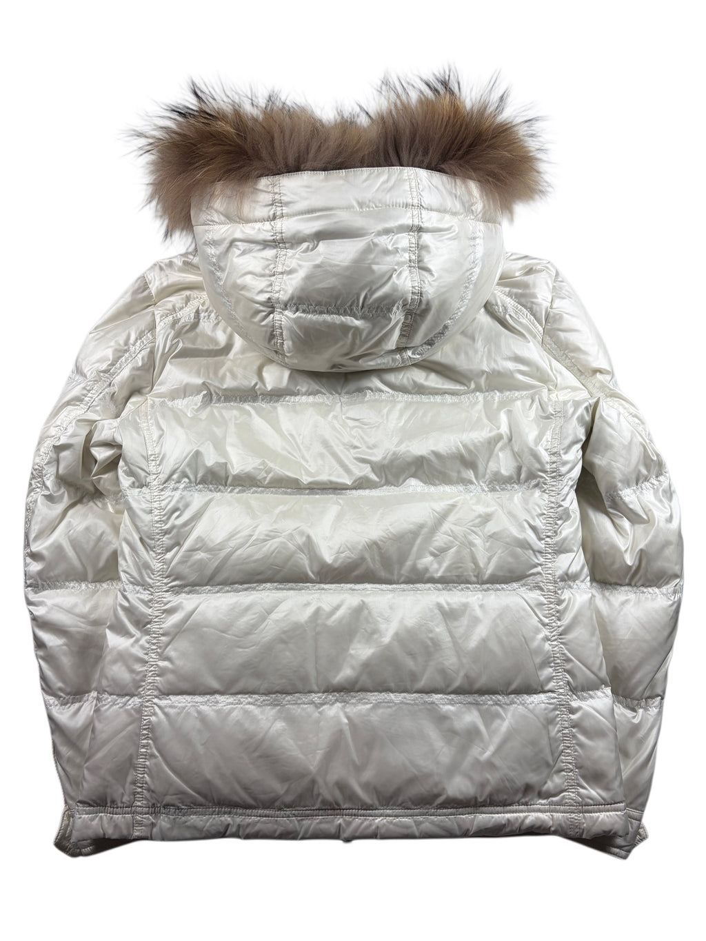 00’s BURBERRY Black Label 2 in 1 real fur down jacket (S/M) - white