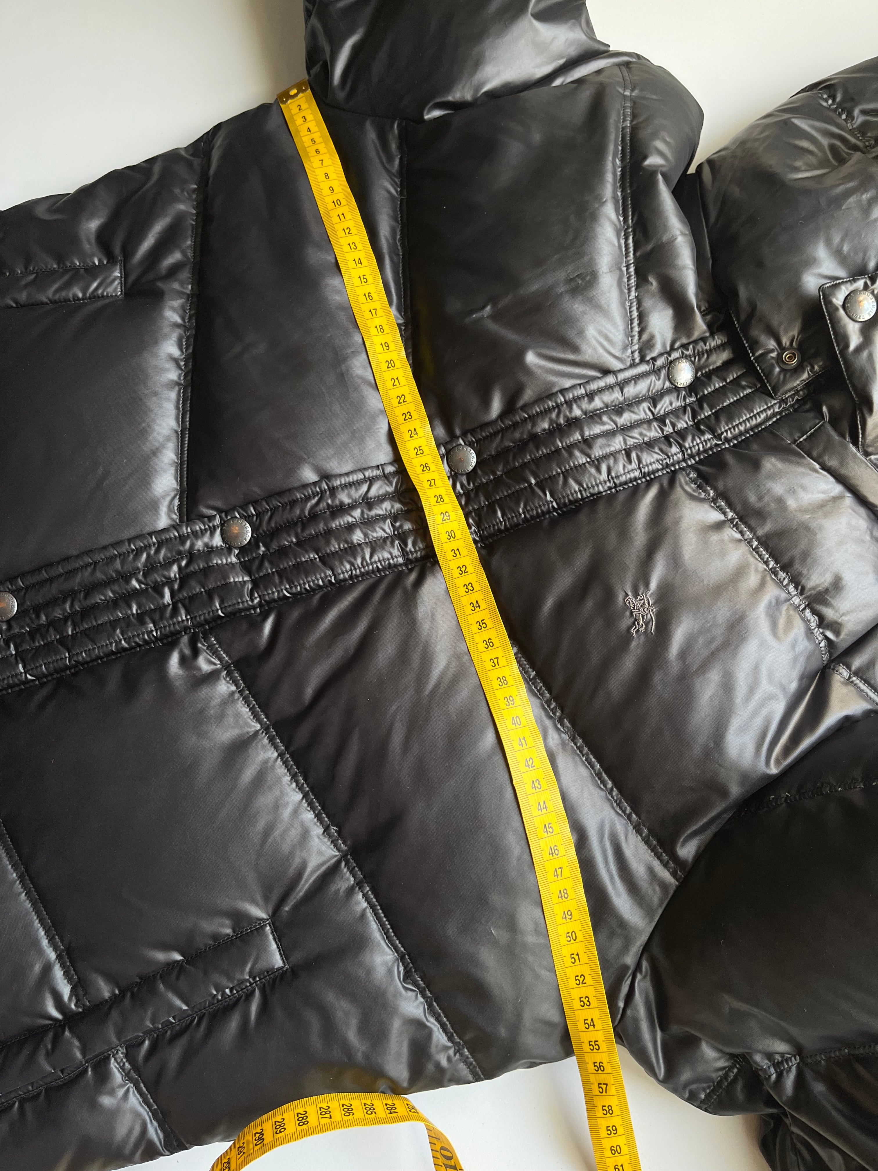 00’s BURBERRY made in Japan real fur down jacket (S/M) - black