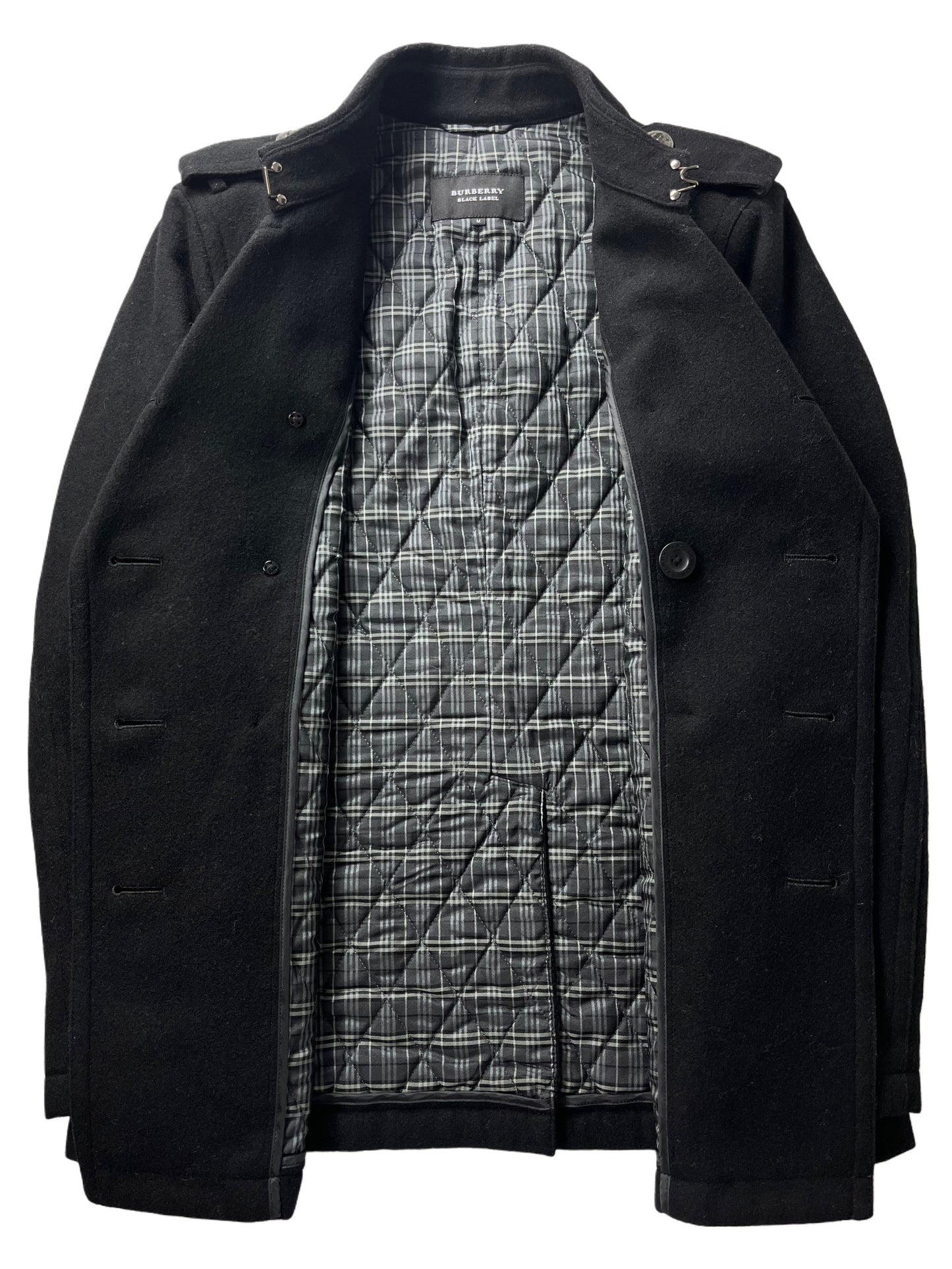 00’s BURBERRY wool Napoleon jacket (S/M) - black