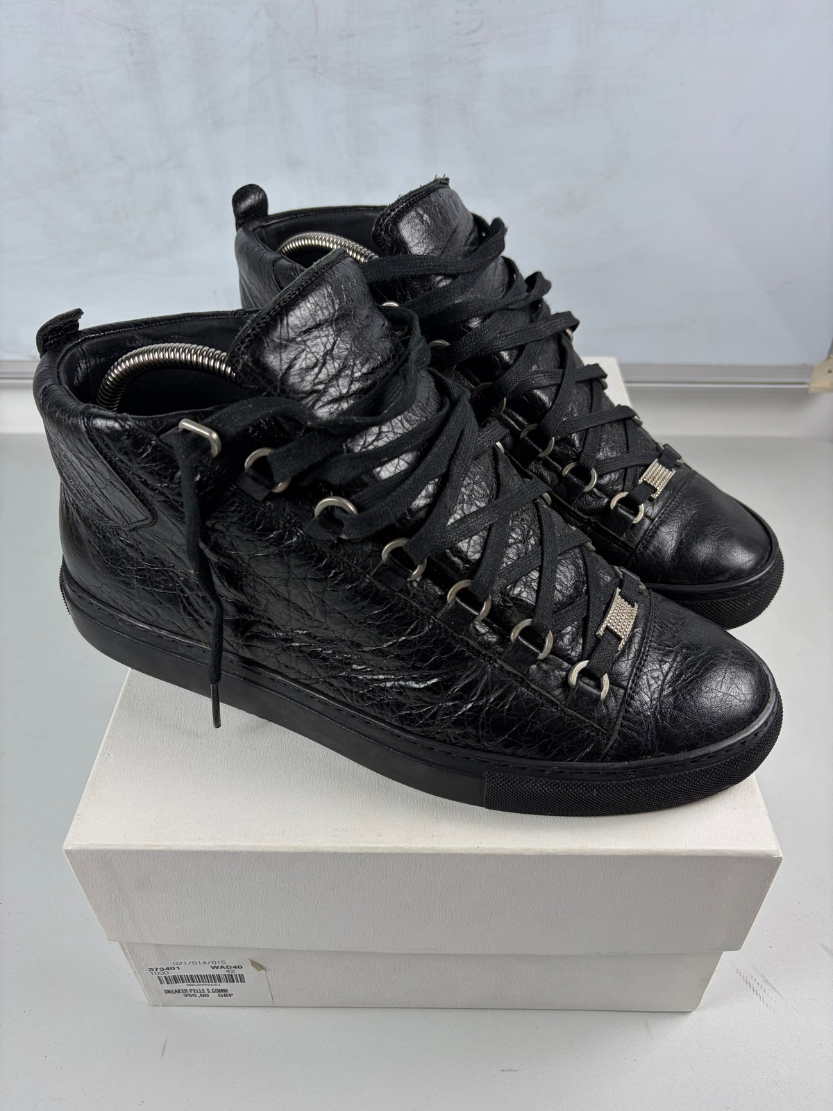 Balenciaga arena high tops - eu 42 / us 9 / uk 8 - black