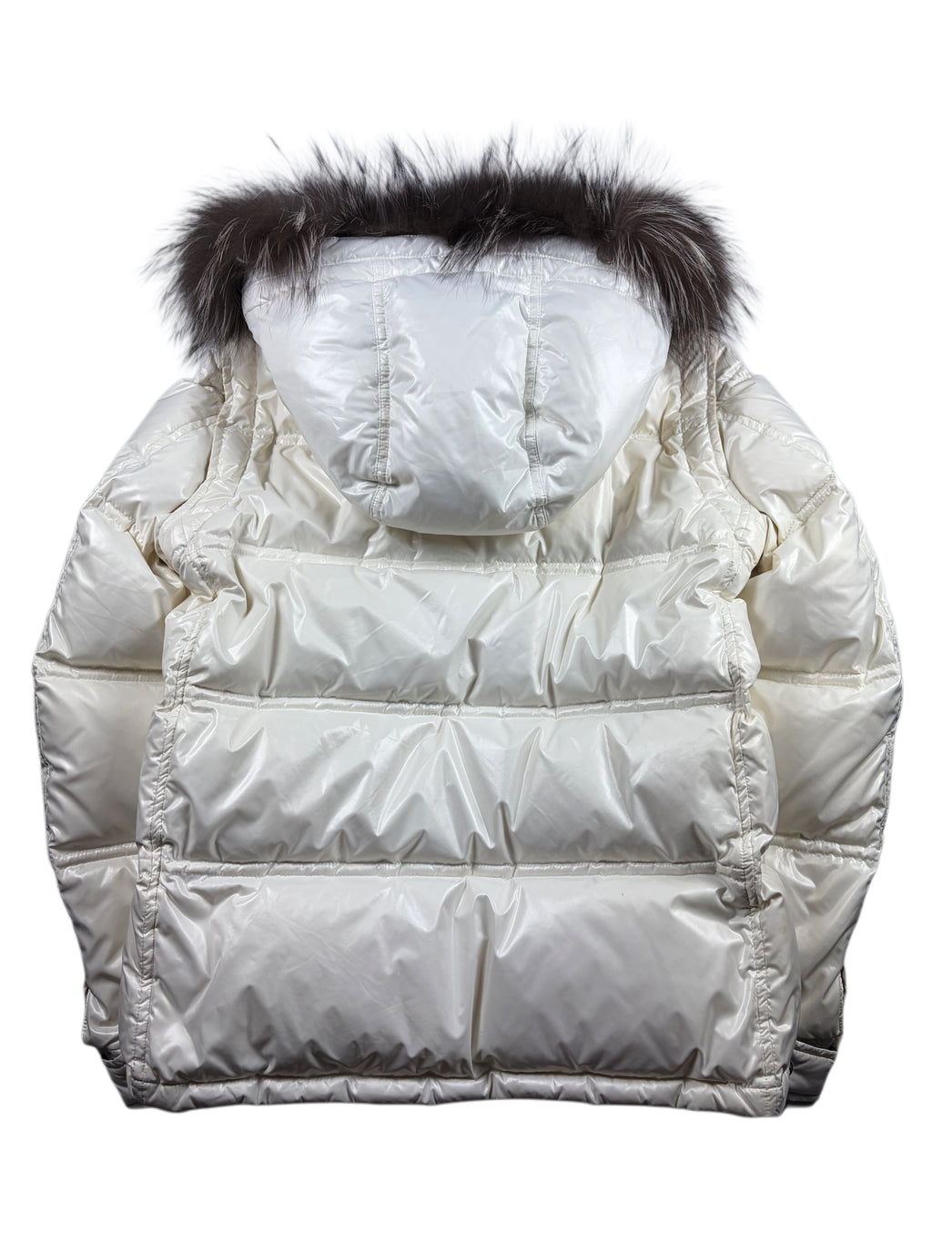 00’s BURBERRY Black Label real fur down jacket (S/M) - white