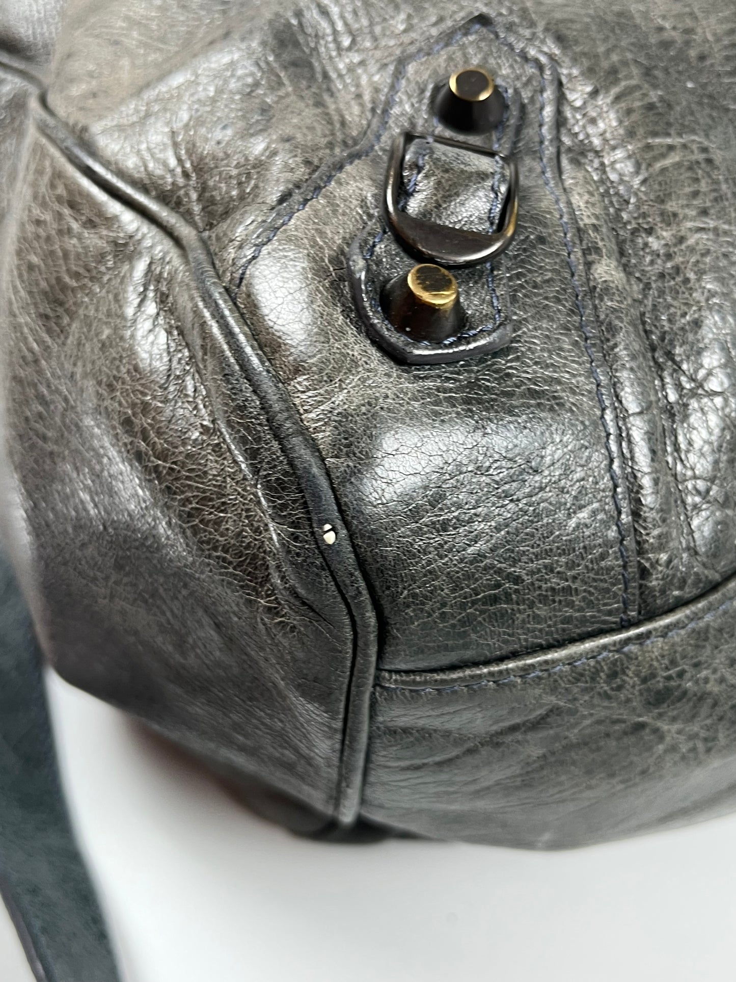 2012 BALENCIAGA
Black Lambskin Leather Motorcycle Velo Bag