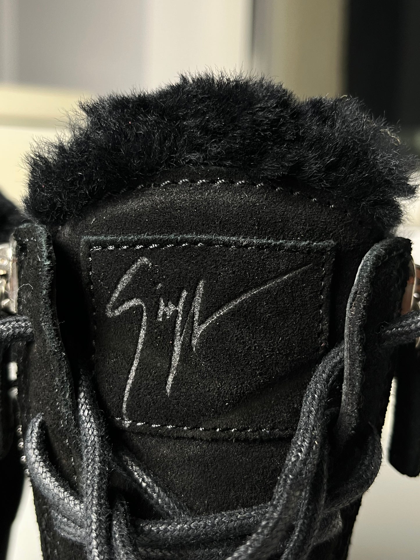 Giuseppe Zanotti suede wedge heel sneakers - EU 37 - black